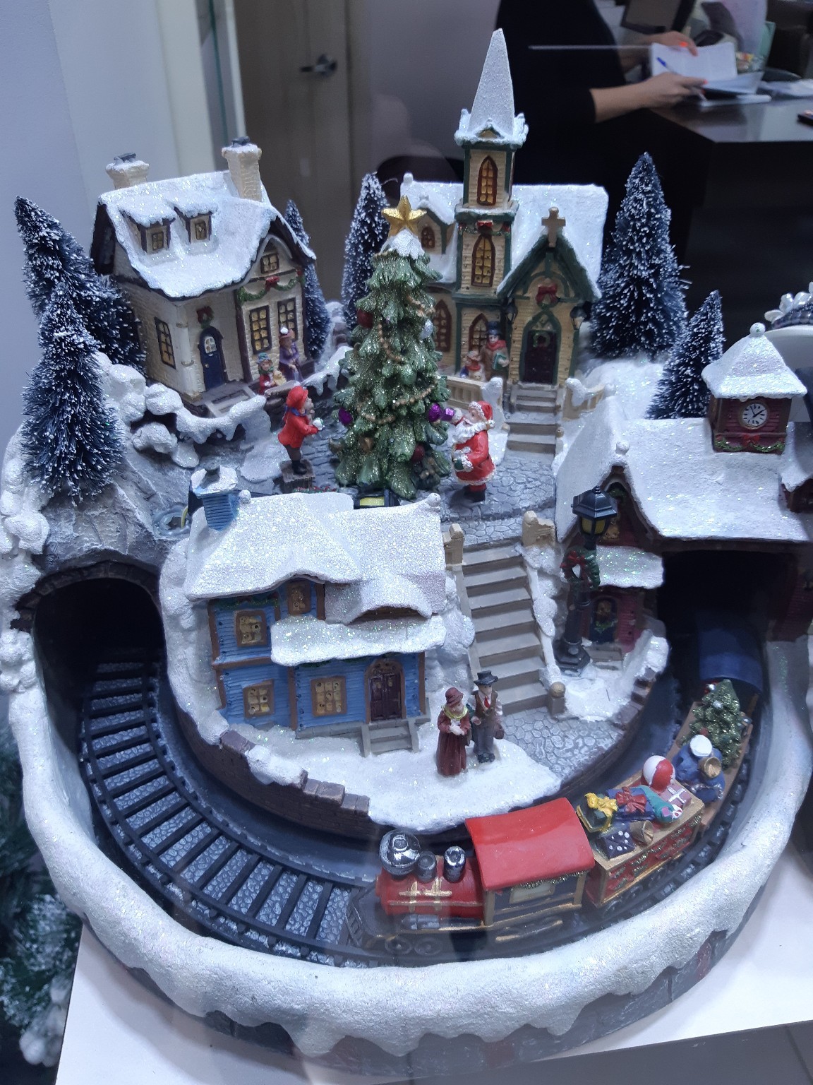 Spotted in a store window - My, The photo, Winter, toy town