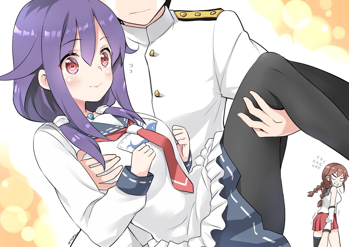 Admiral and Kanmusu (artist: RYUKI) - Kantai collection, Anime, Anime art, Admiral, Gotland, Taigei, Noshiro, Hamakaze, Longpost