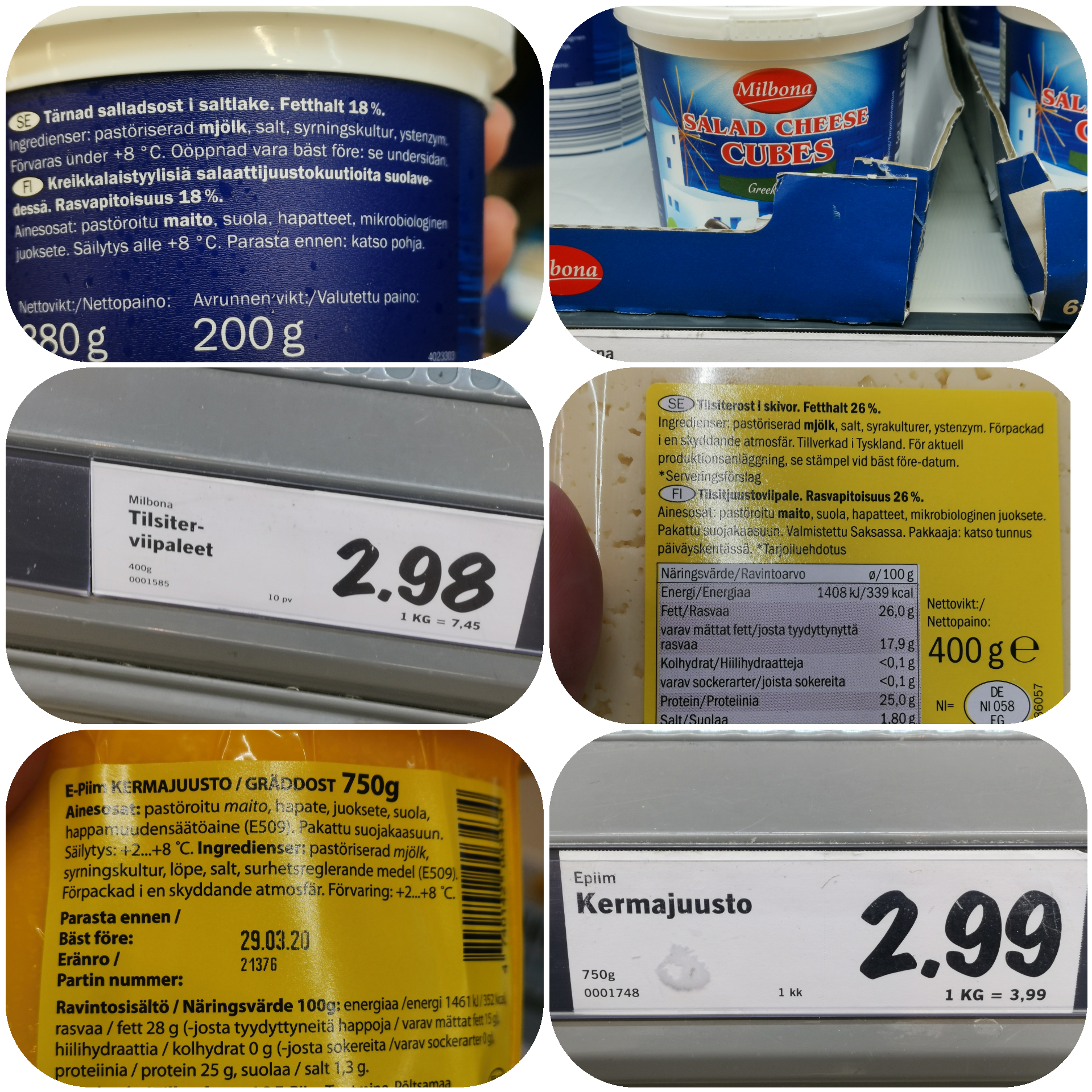 Grocery prices in Finland - My, Finland, Prices, Product Prices, Longpost