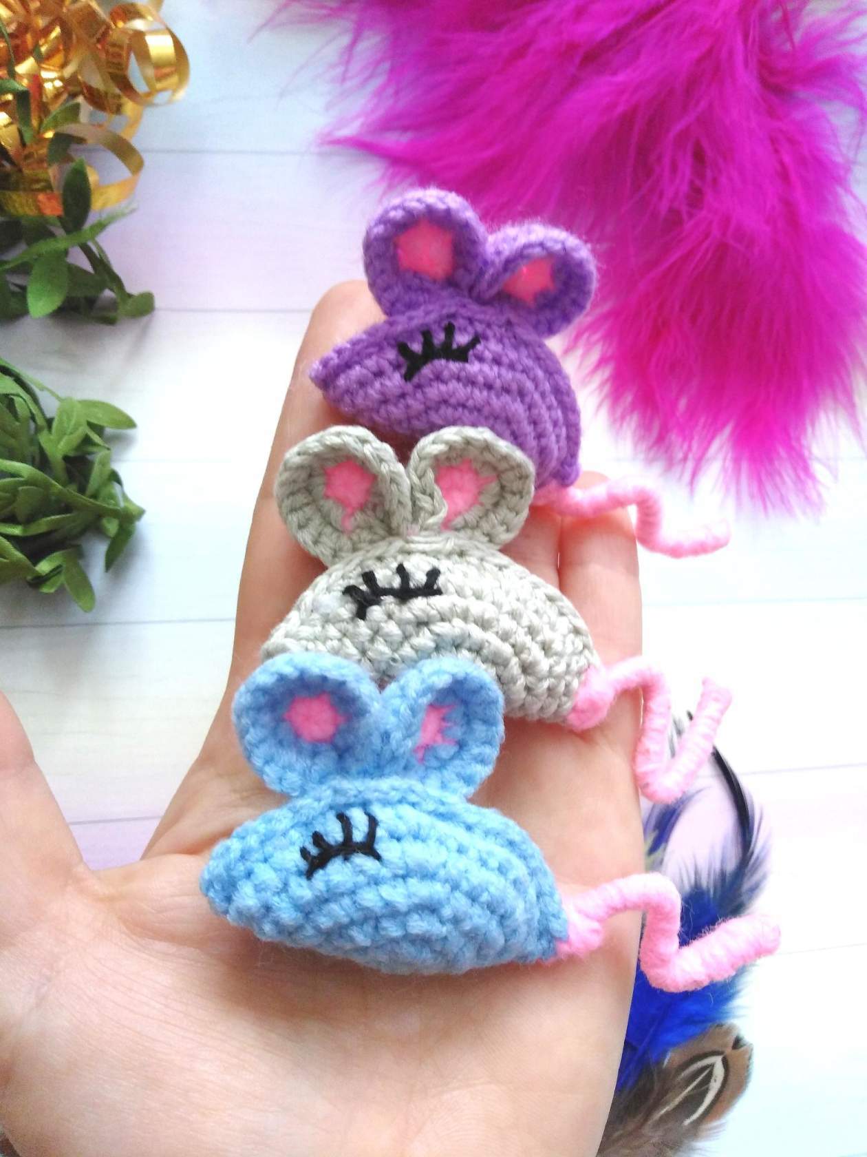 The mouse is bright - My, Knitting, Crochet, Knitted toys, Longpost, Mouse