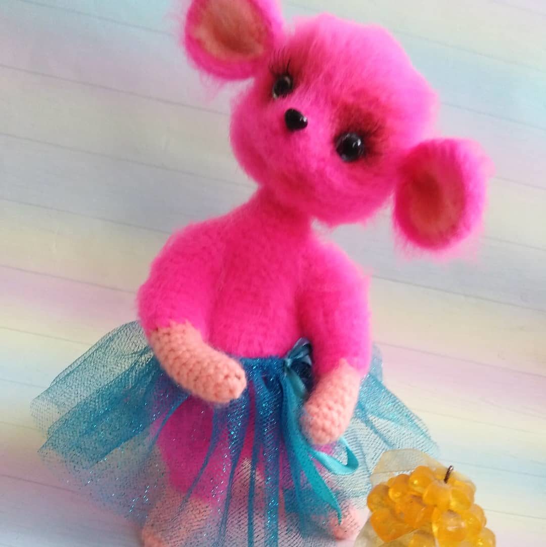 The mouse is bright - My, Knitting, Crochet, Knitted toys, Longpost, Mouse