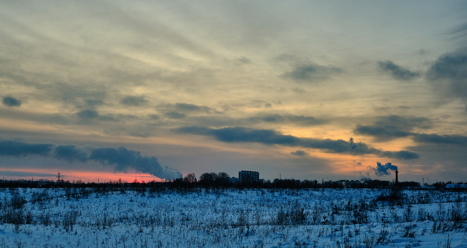 Sunset - My, Sunset, Evening, The photo, Winter