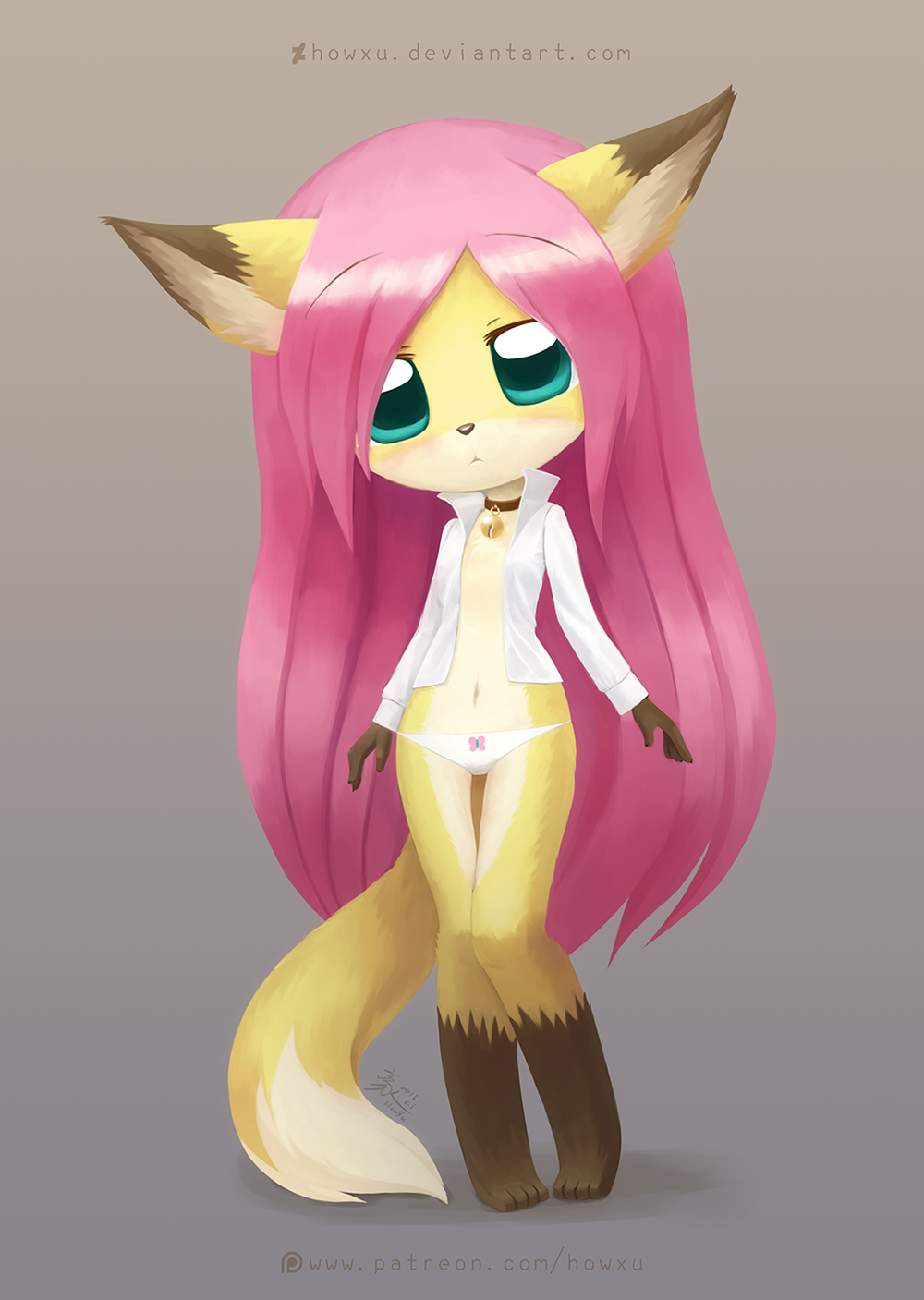 Flutterfox - NSFW, Furry, My little pony, Fluttershy, Howxu, Furry edge, Longpost, MLP Edge