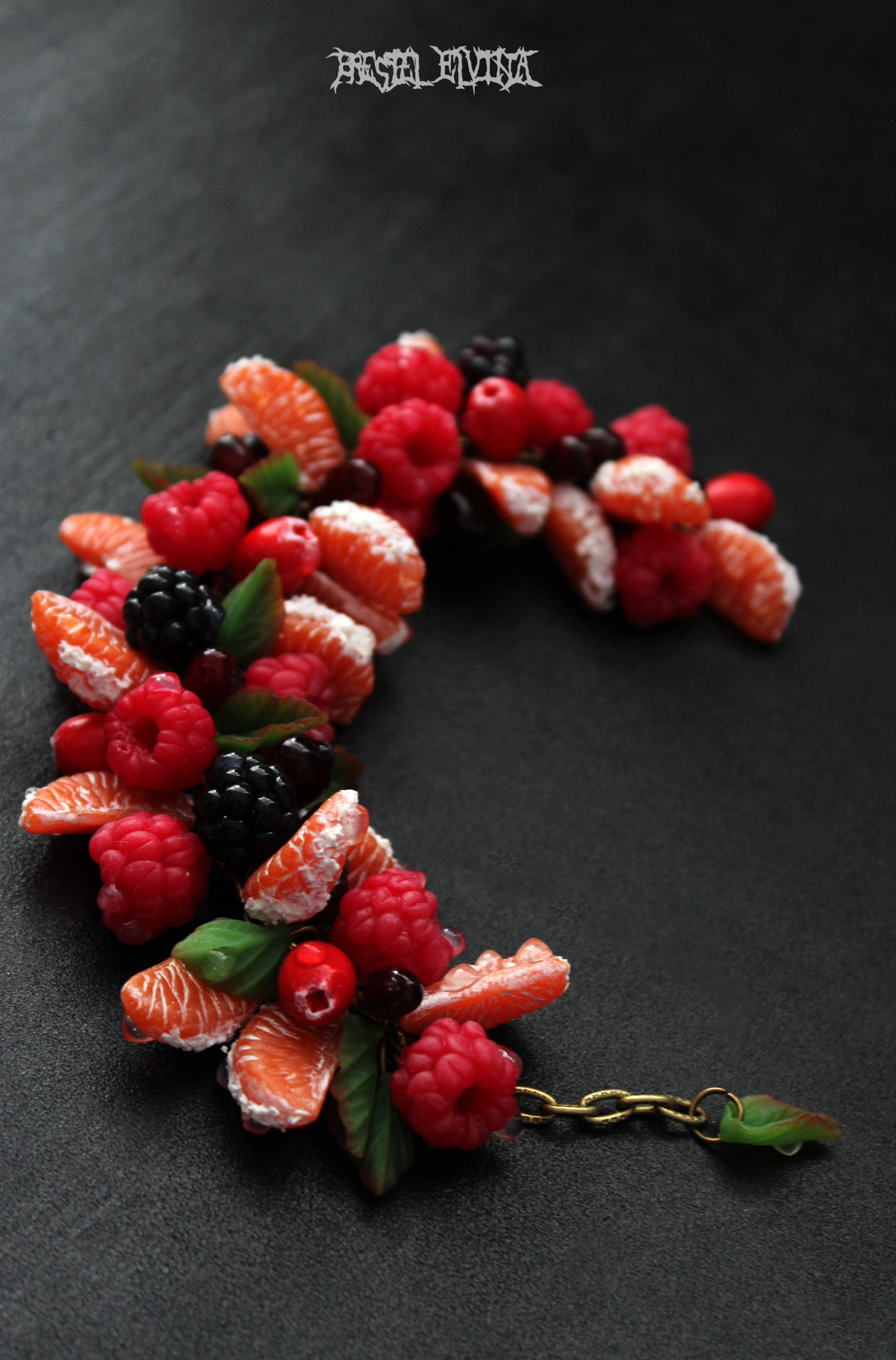 Berry bracelets made of polymer clay - My, Polymer clay, Longpost, Needlework without process, Decoration