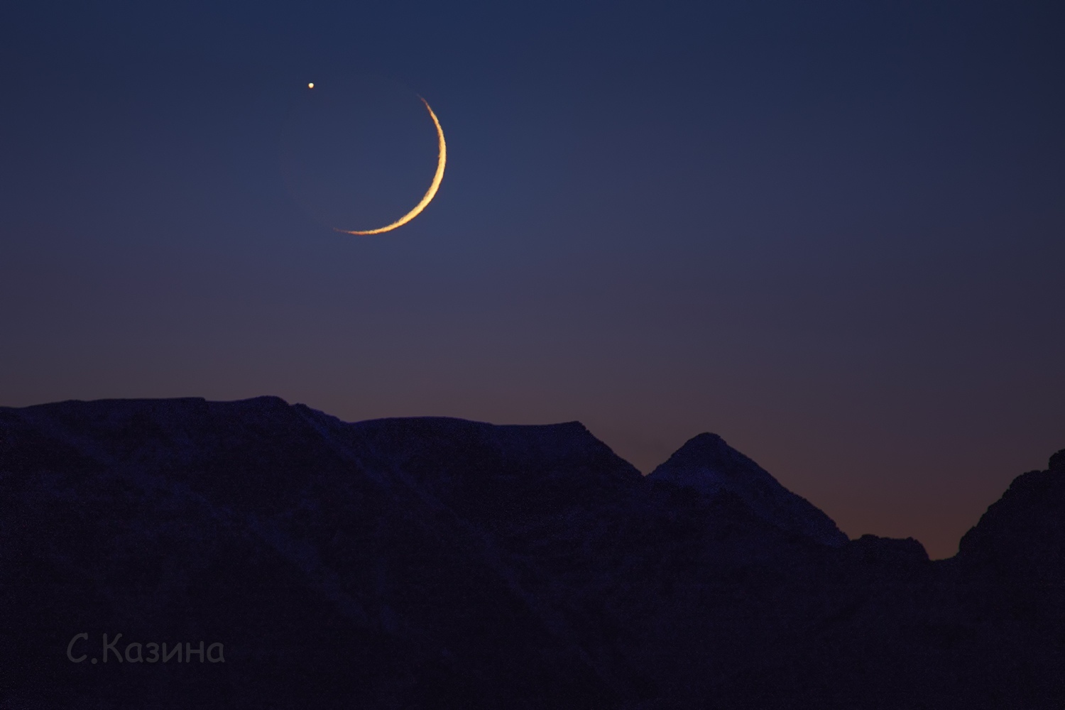 Conjunction of the Moon and Jupiter - moon, Jupiter, Astronomy, Space, Longpost