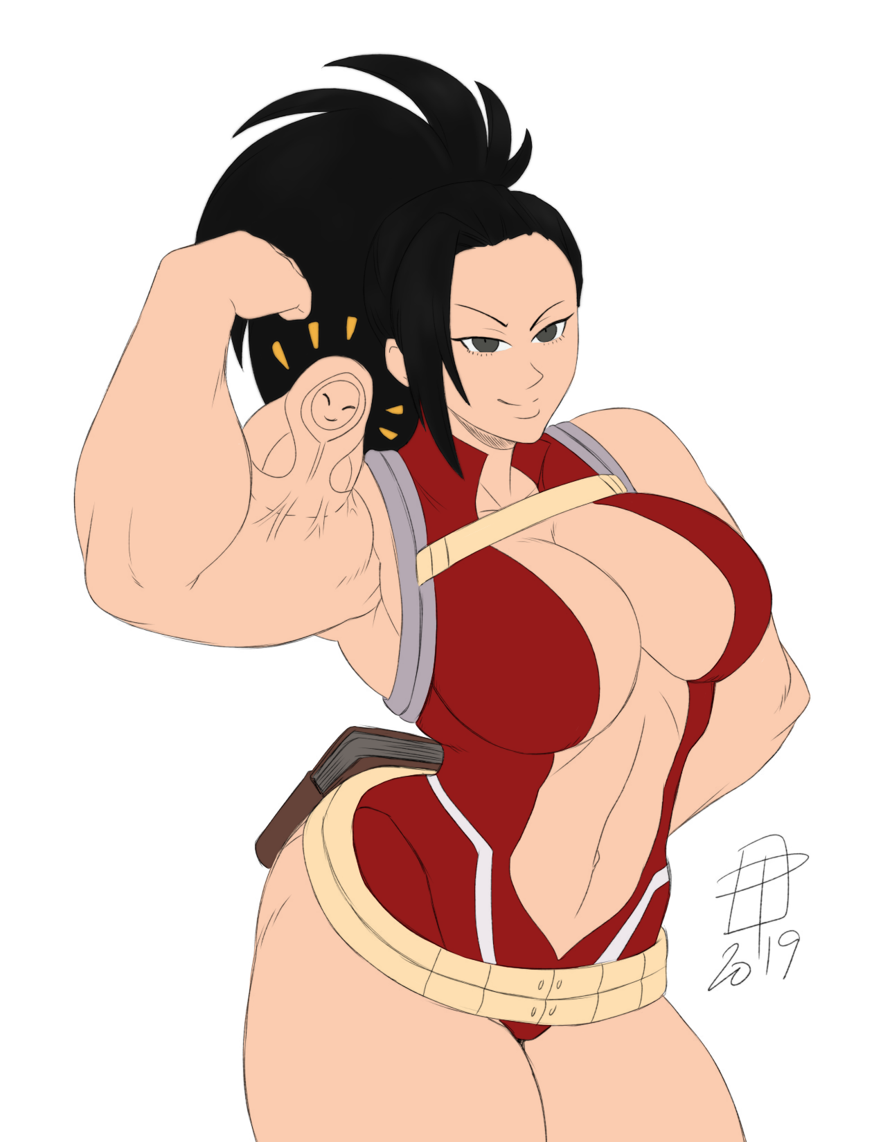 Momo Yaoyorozu - Callmepo, Крепкая девушка, Yaoyorozu Momo, Boku no Hero Academia, Аниме, Anime Art, Арт, Длиннопост