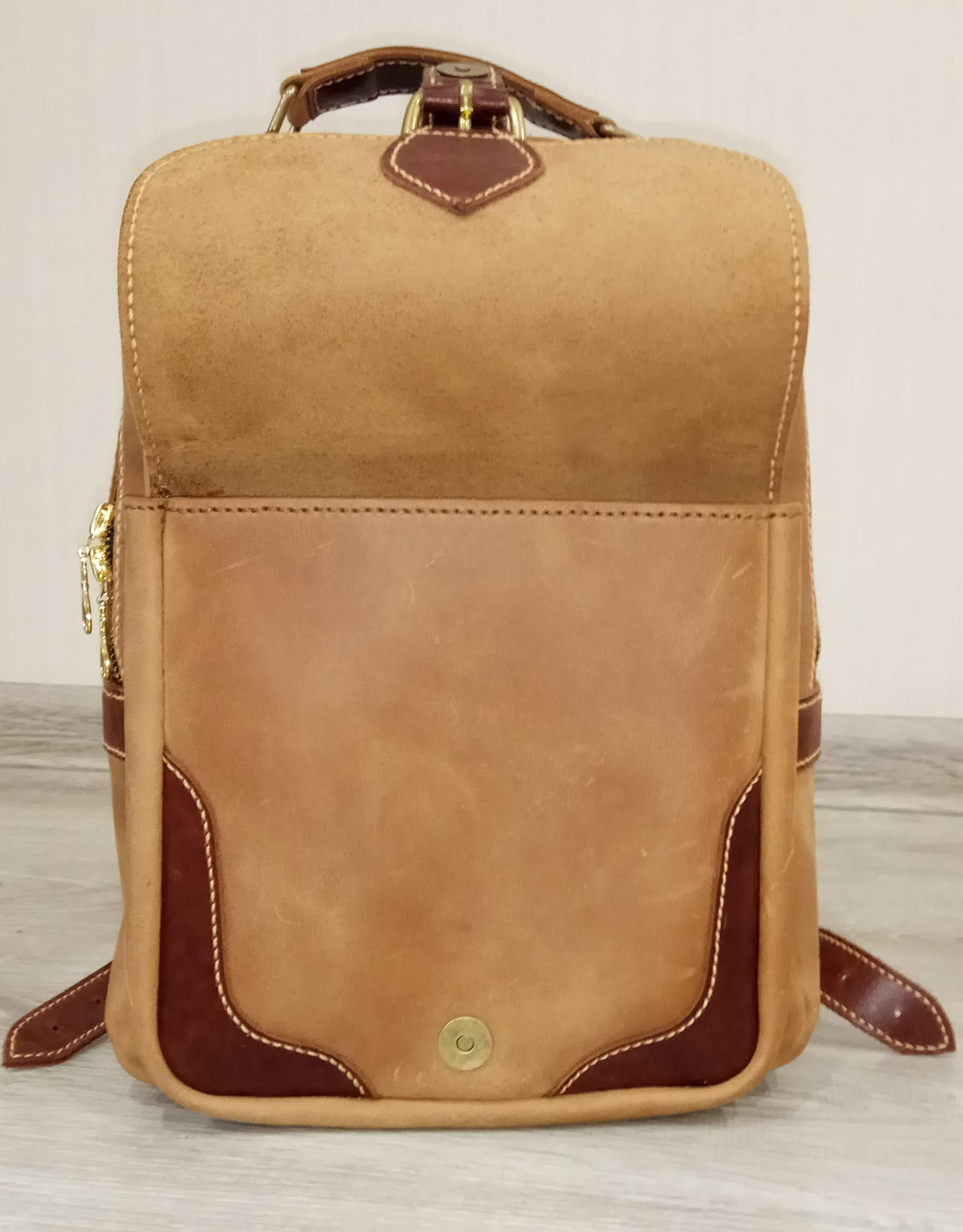 How we invented the backpack (inspired by) - My, Natural leather, Leather, Backpack, With your own hands, Sewing, Leather craft, Leather products, Longpost