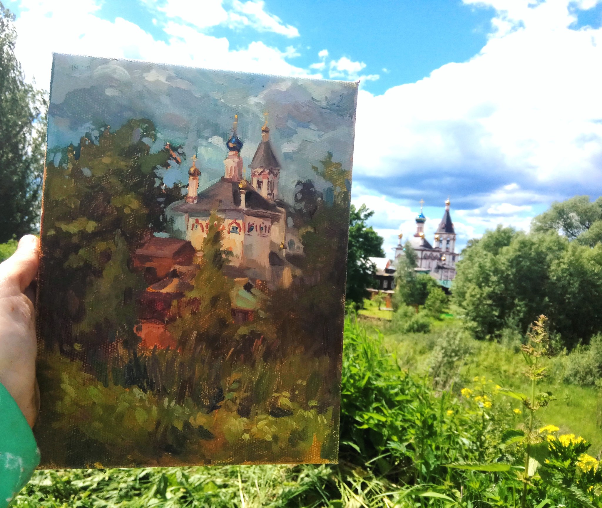 Etude - My, Pereslavl-Zalessky, Oil painting, Etude, Plein air