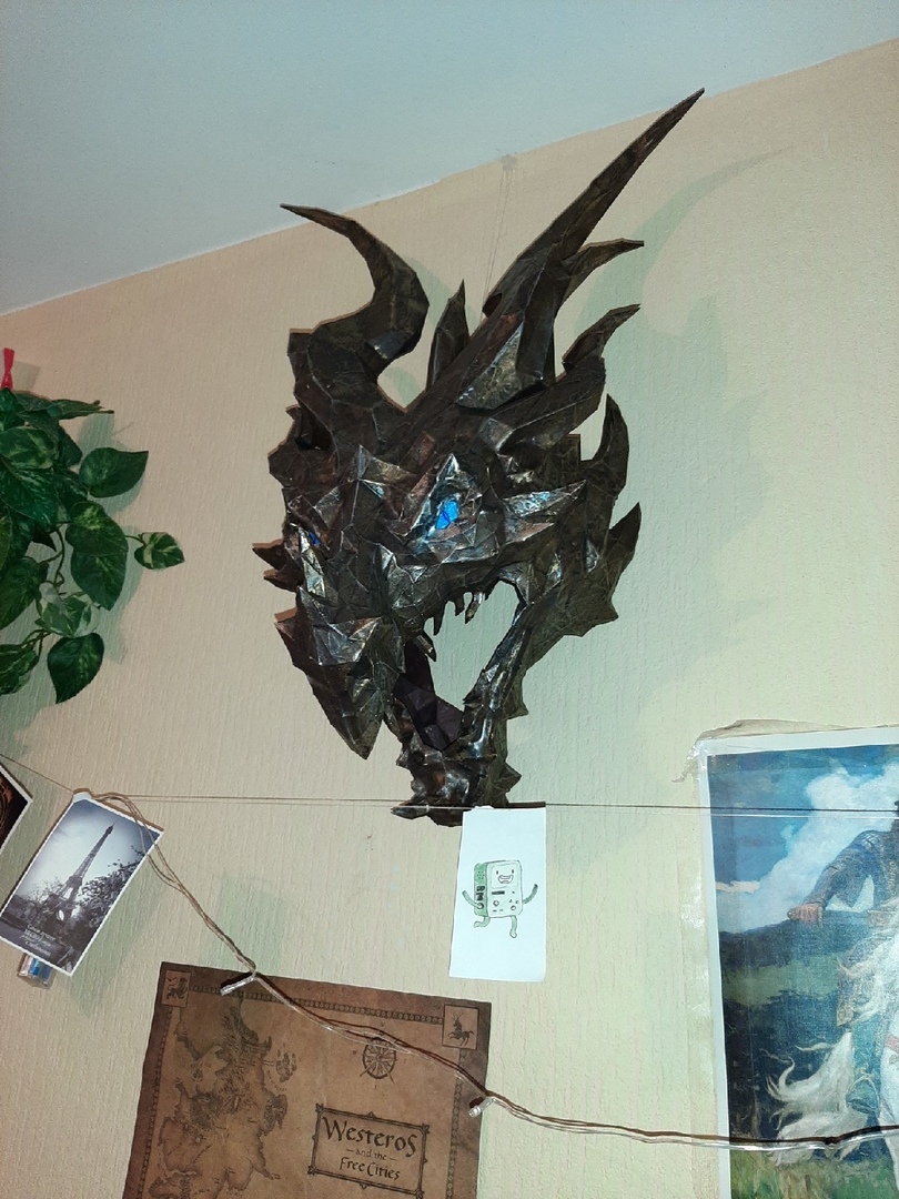 From Alduin to Viserion - My, Papercraft, The Dragon, Alduin, White walkers, Needlework with process, Paper products, Longpost