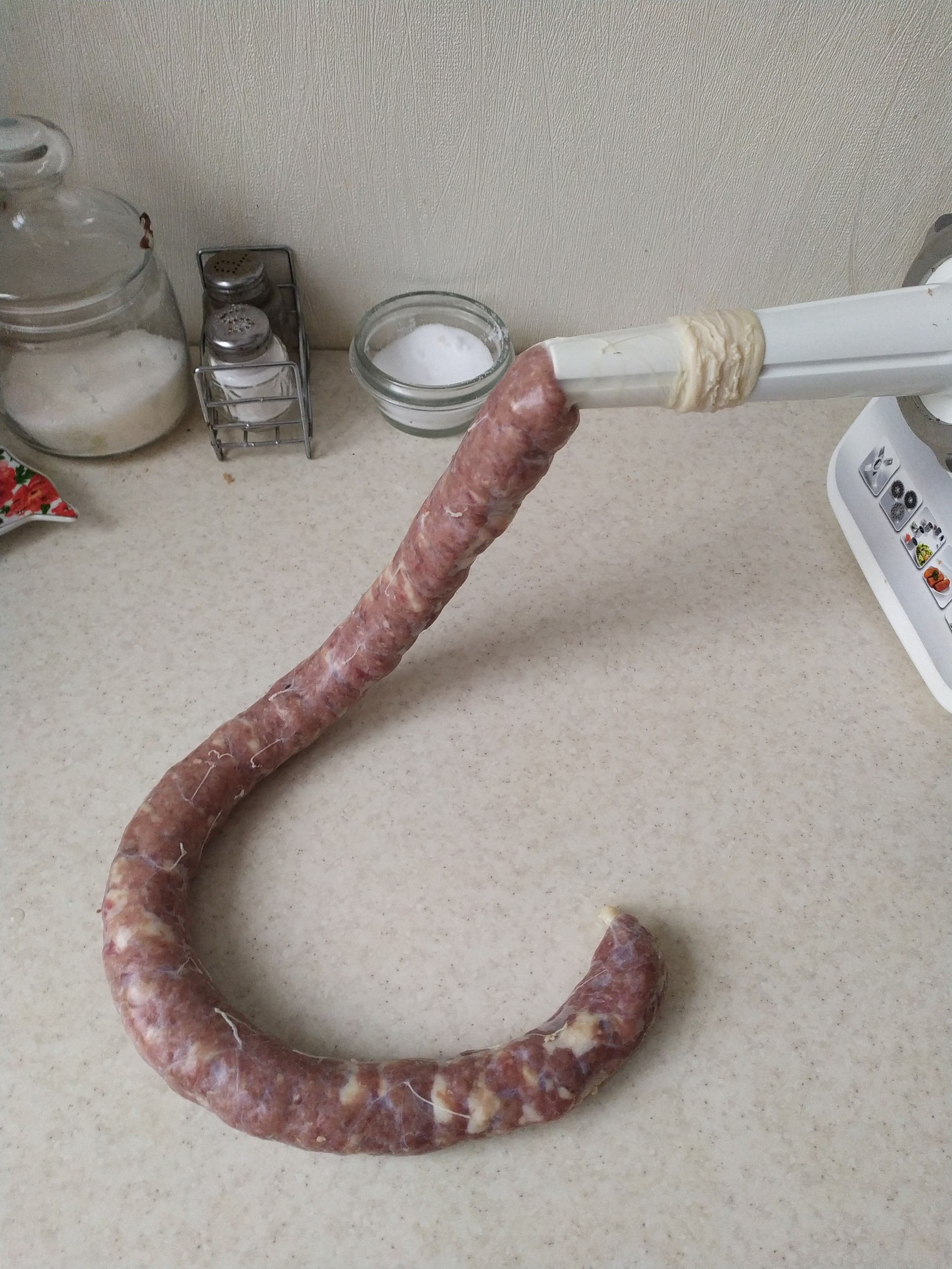 Semi-smoked Krakow sausage - Sausage, Krakow sausage, Smoking, Longpost, Food, Meat, Recipe