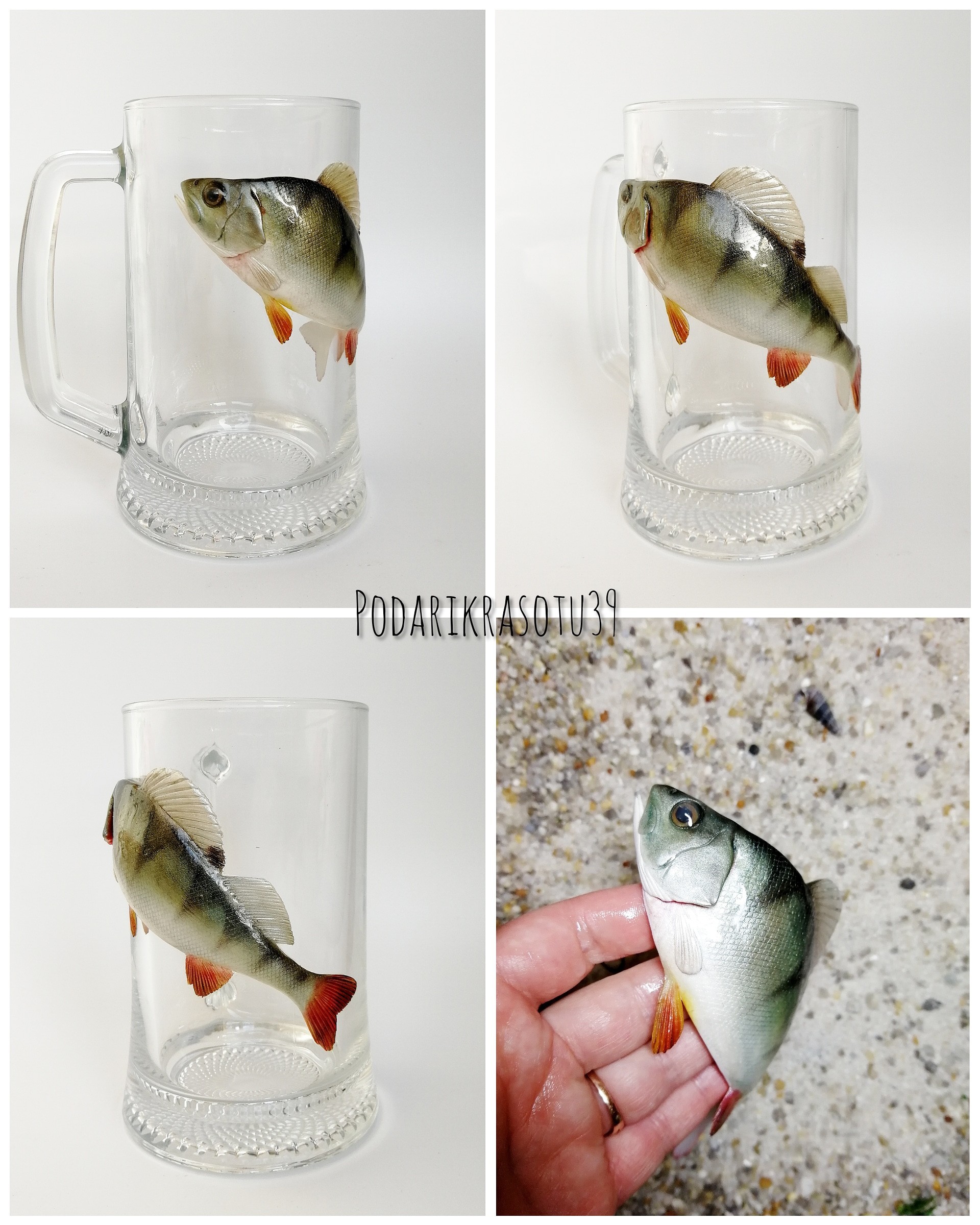 Results of the fish-polymer industry - My, Polymer clay, Needlework without process, A fish, Mug with decor, With your own hands, Creation, Longpost