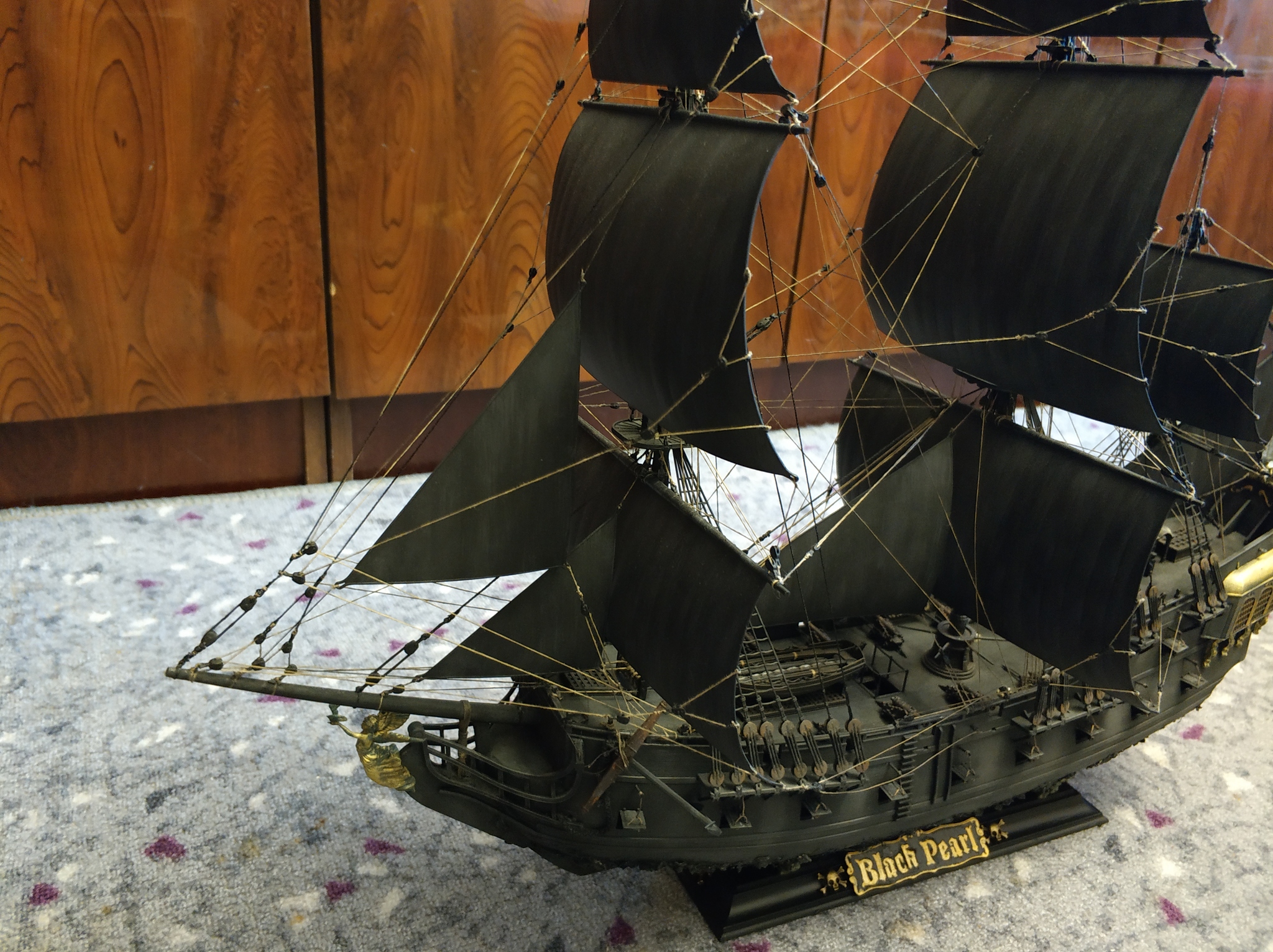 Black Pearl 2.Final - My, Black Pearl, Pirates, Captain Jack Sparrow, Ship, Sailboat, Sailboat models, Longpost