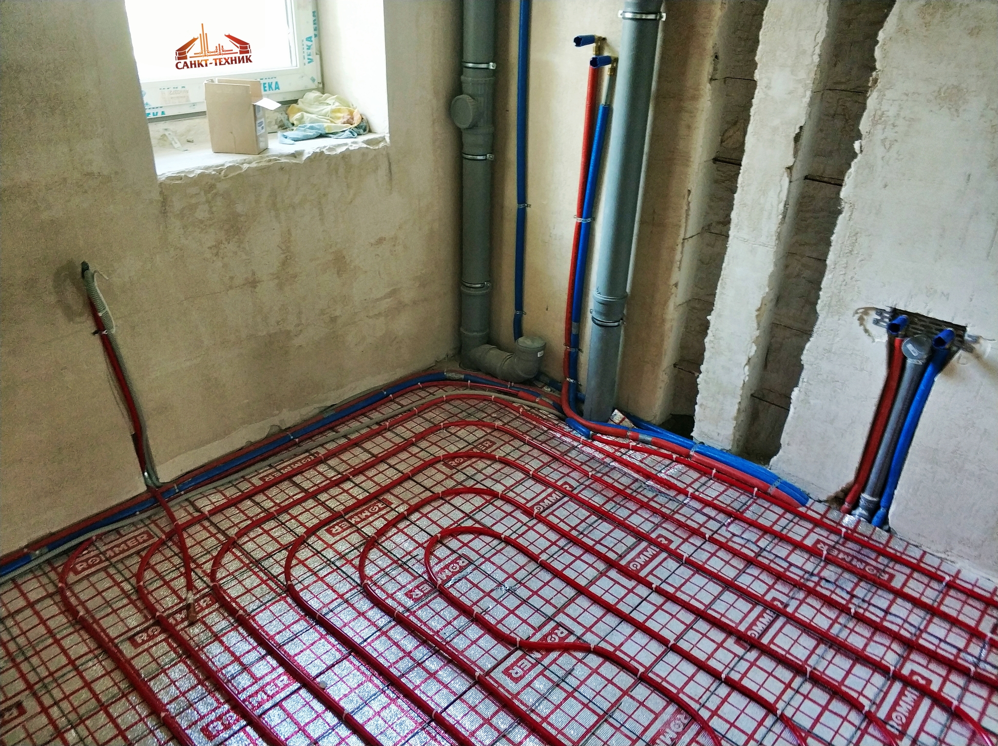 October 03, 2019. MOUNTAIN, part 1 - My, Warm floor, Installation of heating systems, Home construction, Repair, House, Private house, Building, Longpost