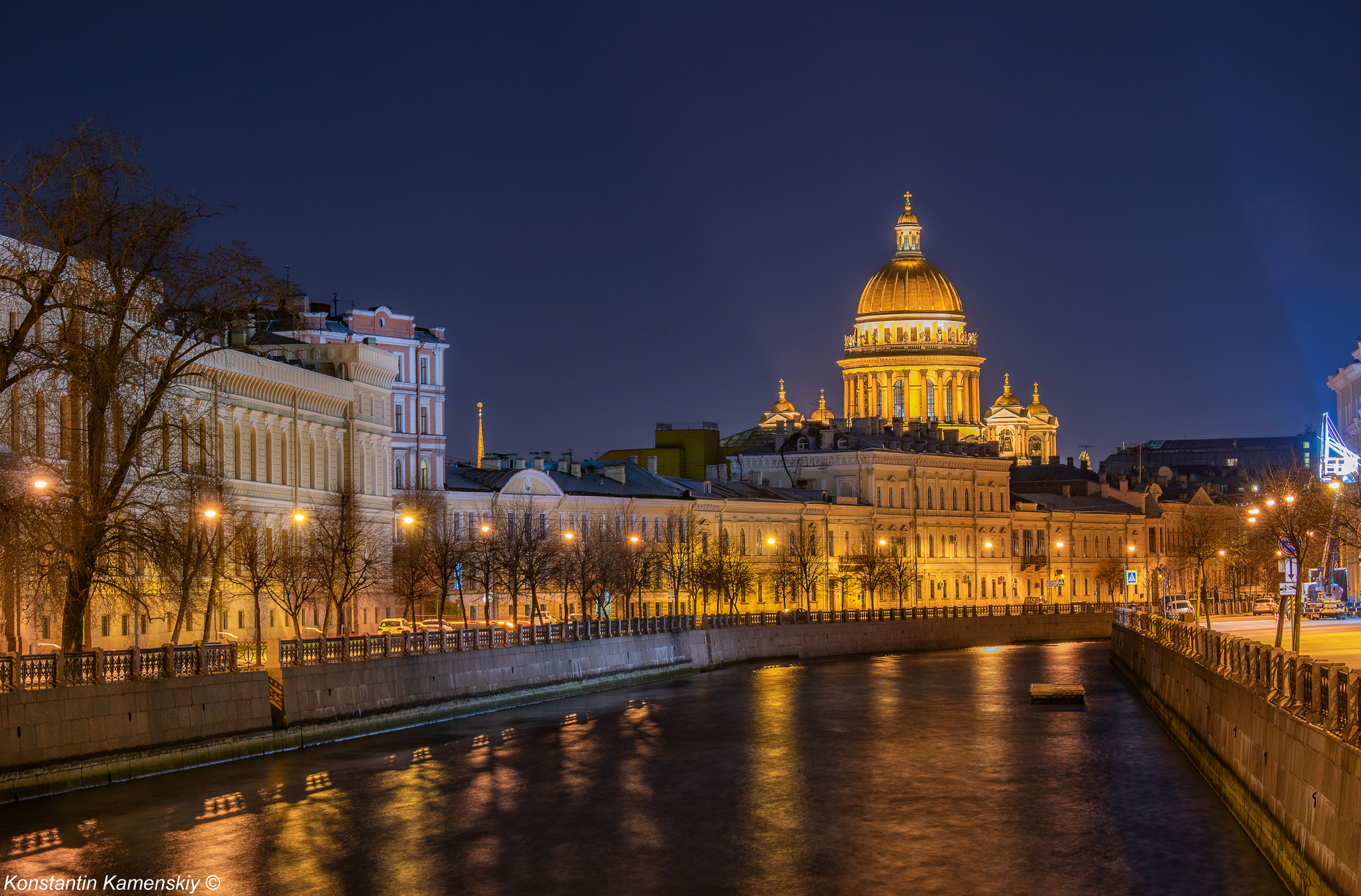 Saint Petersburg - My, Saint Petersburg, The photo, Night, Landscape, Town, Street photography, Saint Isaac's Cathedral, Washing