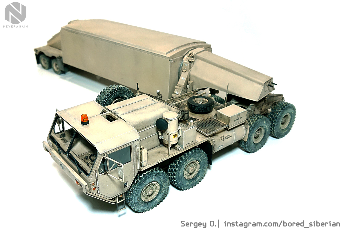 American AN/TPY air defense radar and its M-983 tractor. 1:35 - My, Stand modeling, Scale 1:35, Scale model, Air defense, US Army, Modeling, Hobby, Longpost