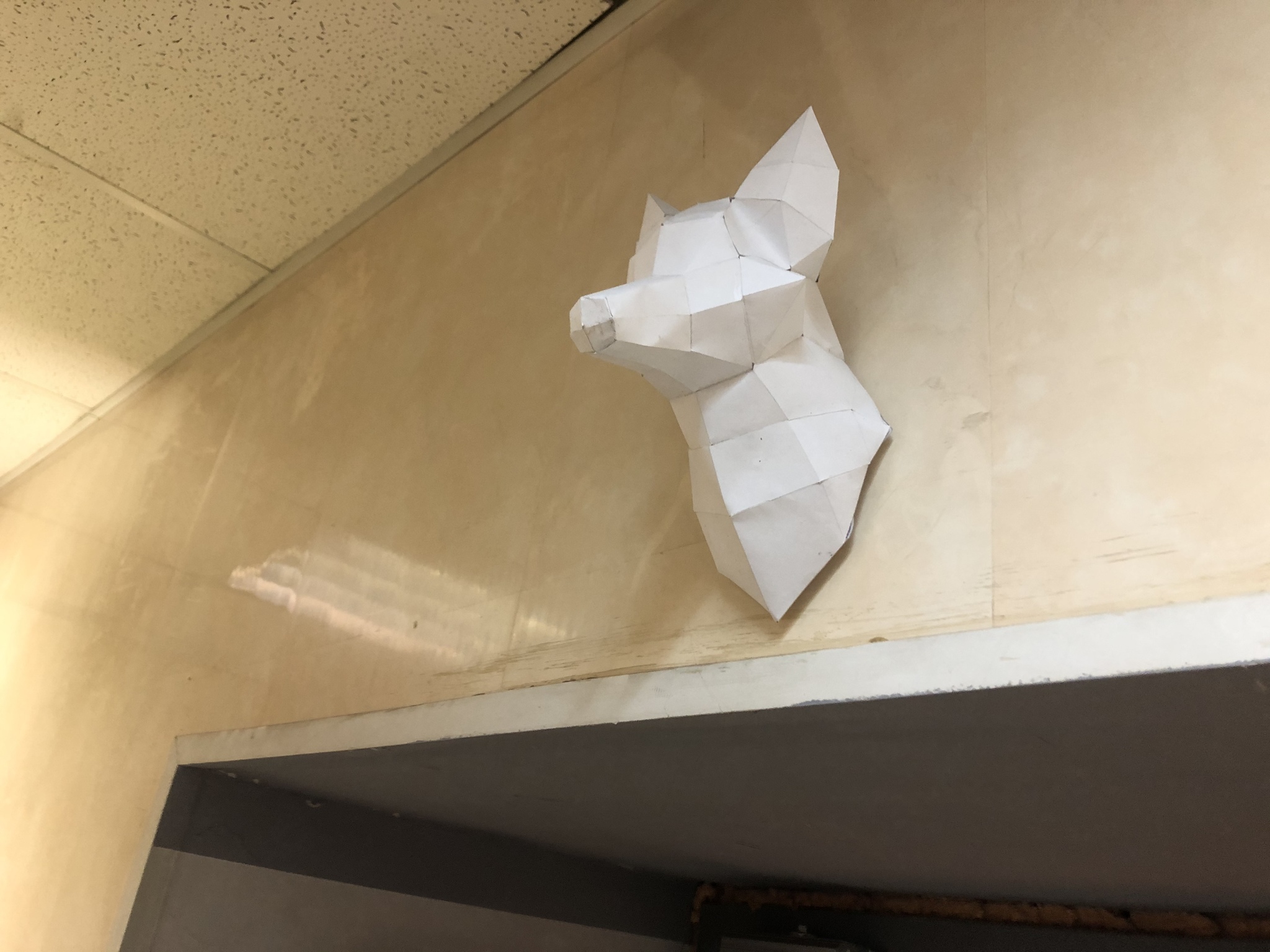 Paper trophy - My, Papercraft, Fox, Longpost