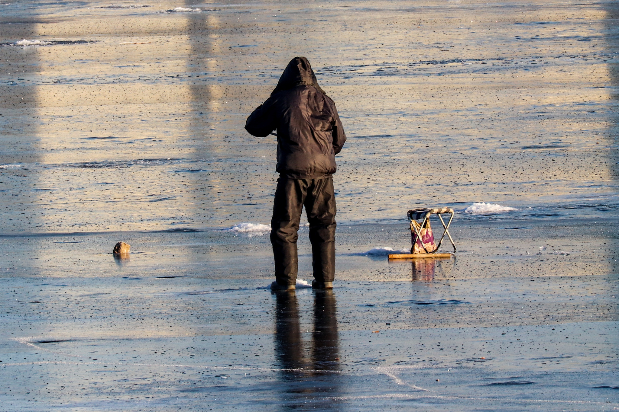 Rybachye - My, The photo, Winter fishing, Fishermen, Fishing, Oka, Longplast, Longpost