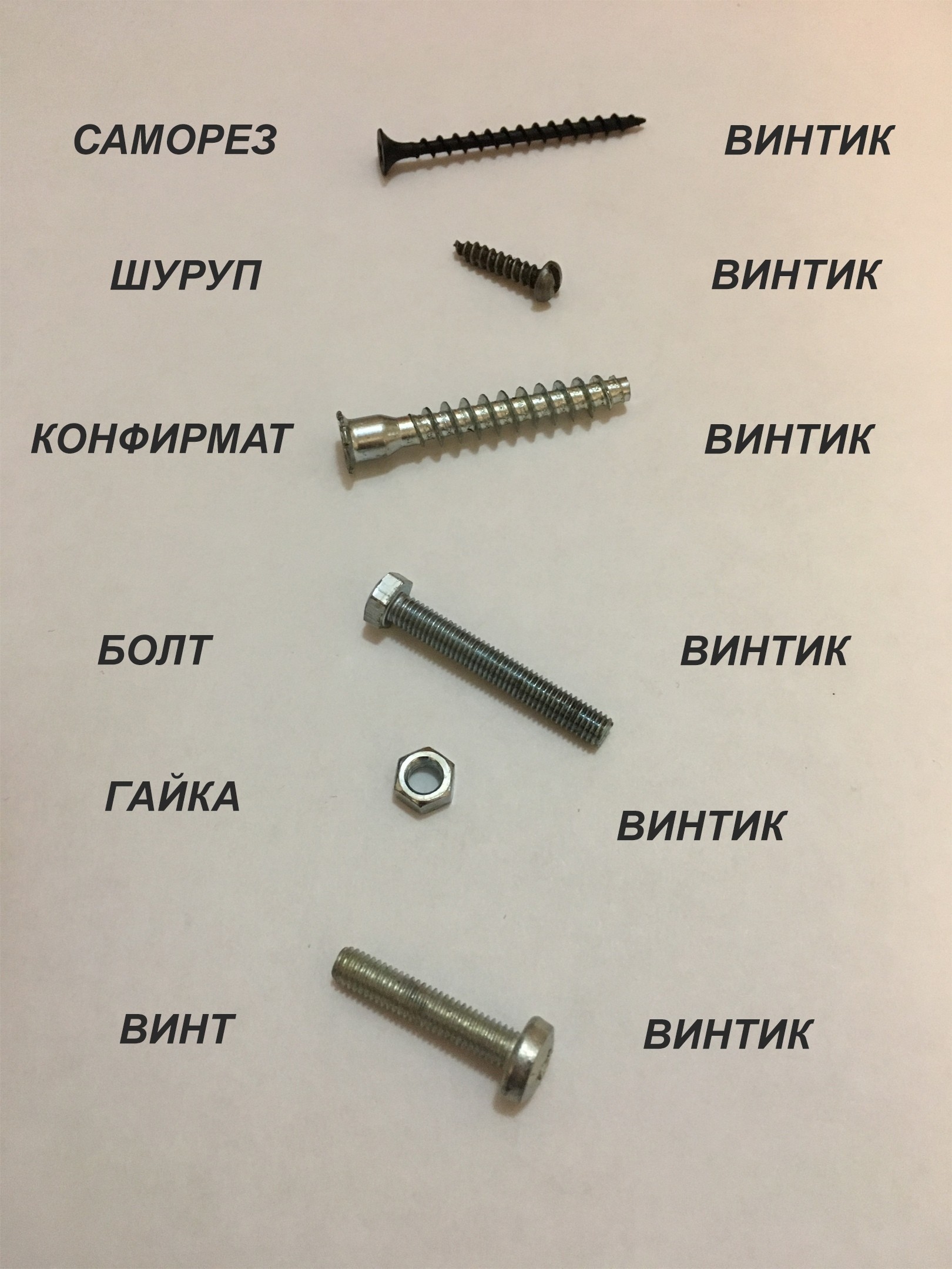 From the point of view of a man and a woman - Picture with text, Men and women, Self-tapping screw, Bolt