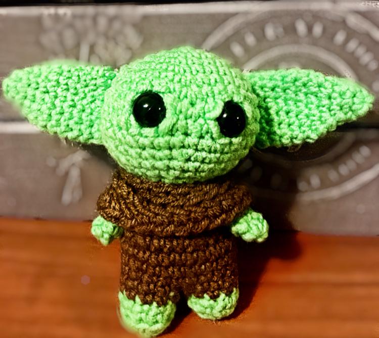 Baby Yoda - My, Master, Amigurumi, Needlework without process, Grogu