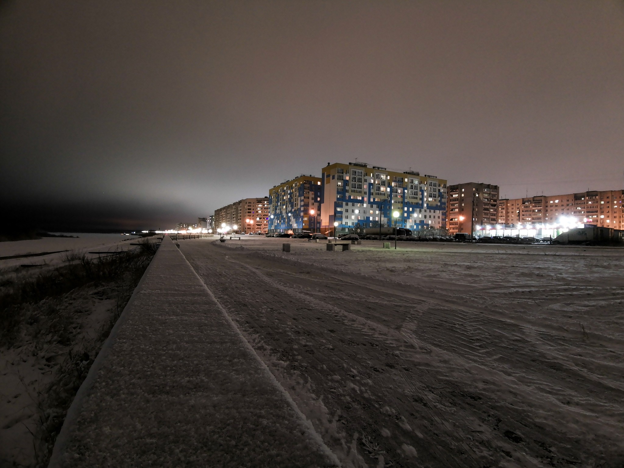 Evening - My, Dzerzhinsk, Mobile photography, Huawei mate 20, Winter, Tangerines, Longpost