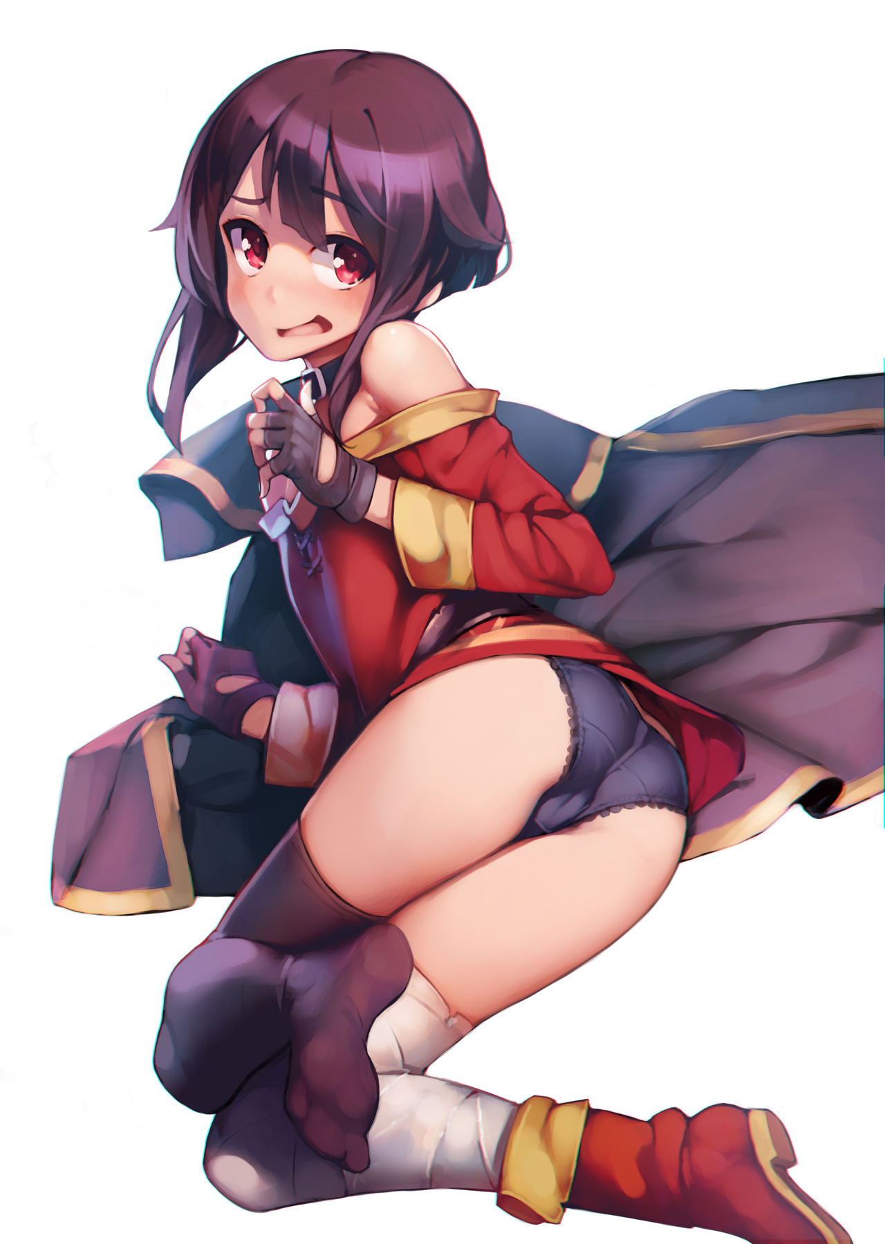 Megumin - NSFW, Anime Art, Konosuba, Megumin, Аниме, Длиннопост, Панцу, Попа, Грудь, Bunnysuit