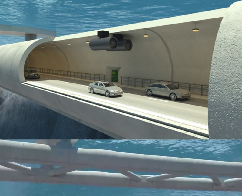 Norway wants to build the world's first underwater floating tunnel - Bridge, Tunnel, Interesting, Engineering structures, Architecture, Longpost