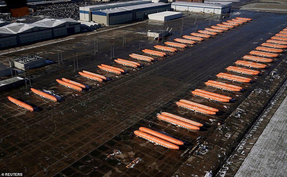 737MAX fuselages in storage - Aviation, Boeing, Boeing 737, Production, Problem