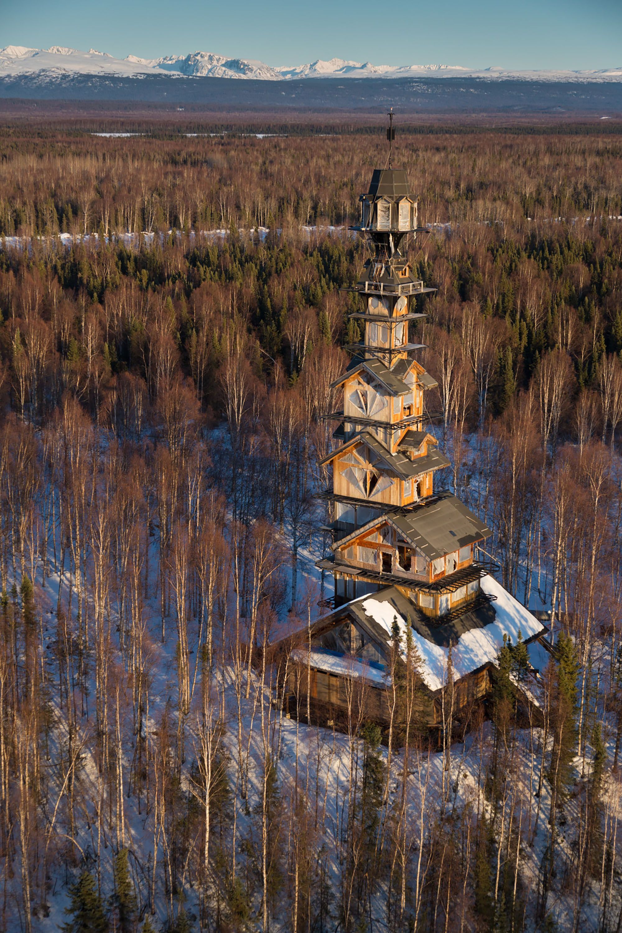 Dr. Seuss House - Alaska, House, High-rise building, Wooden architecture