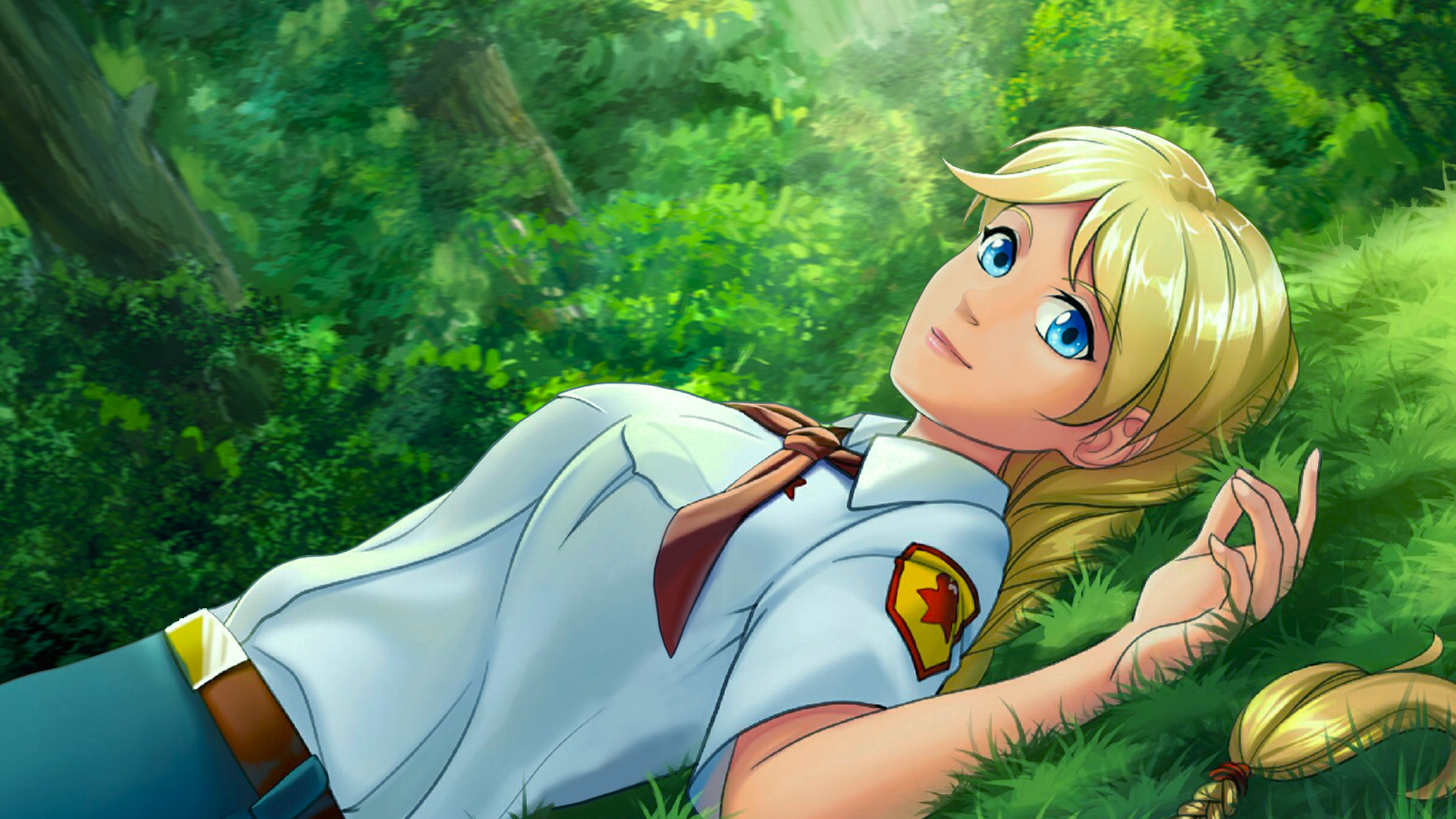 With Slavyana in the clearing - Endless Summer (visual novel), Visual novel, Glorifying