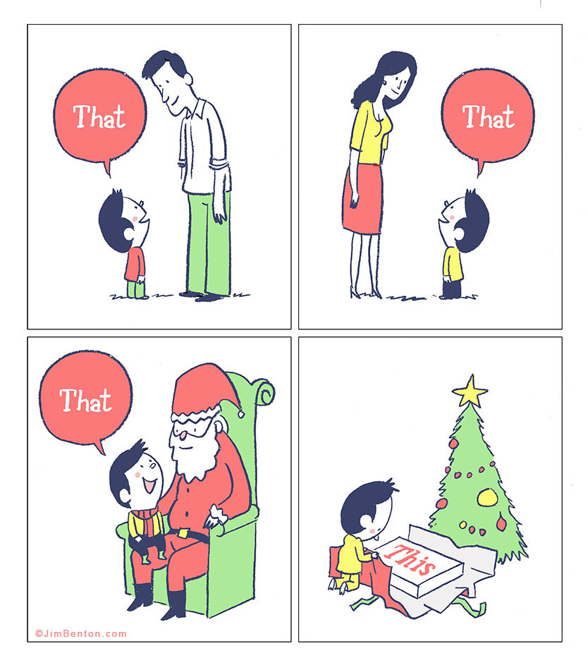 What would you like as a gift? - Comics, Christmas, New Year, Presents, Jim benton, Without translation