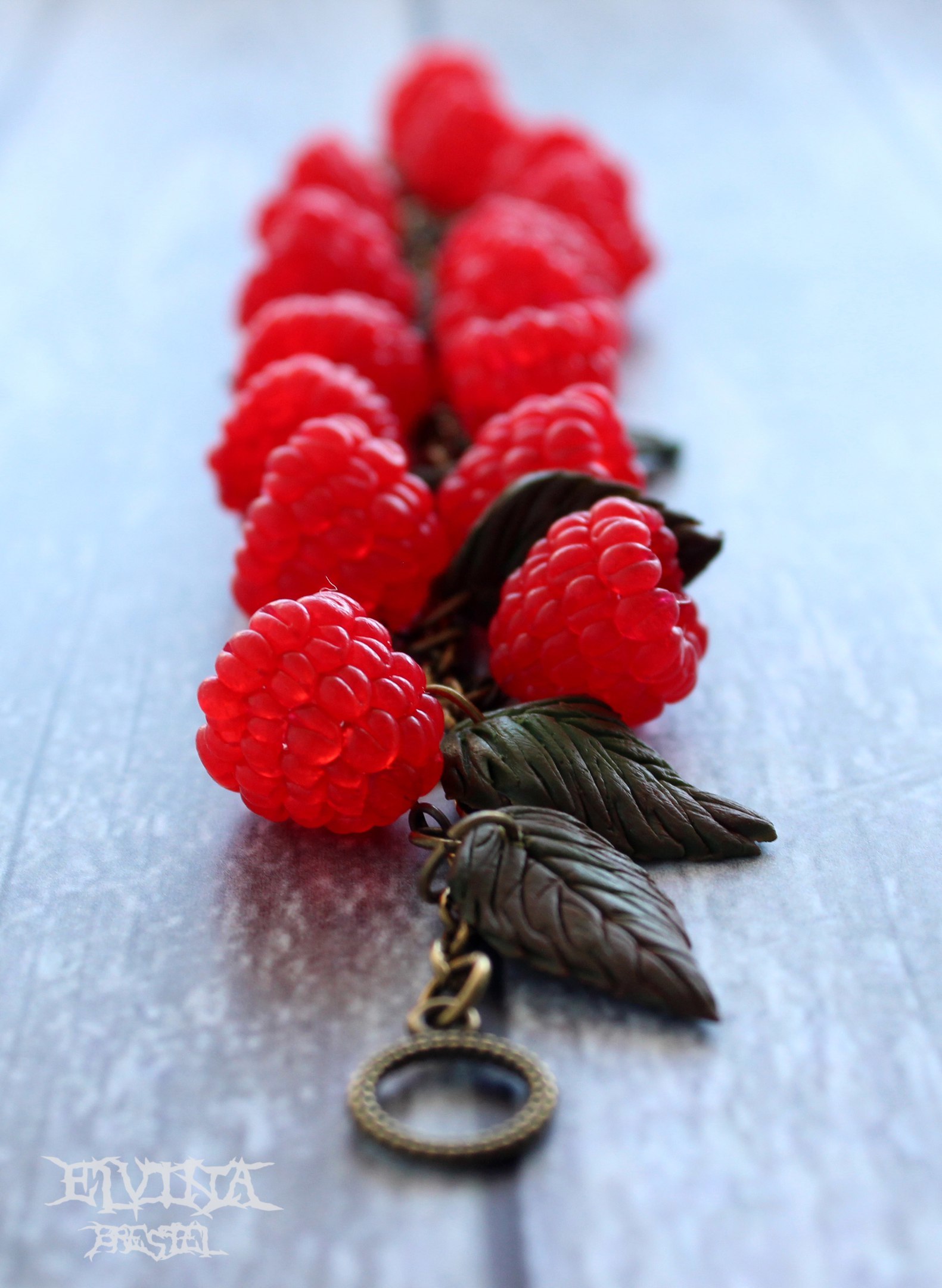 Continuation of the post “Berry bracelet made of polymer clay” - Polymer clay, Needlework without process, Raspberries, Berries, A bracelet, Bijouterie, Reply to post, Longpost