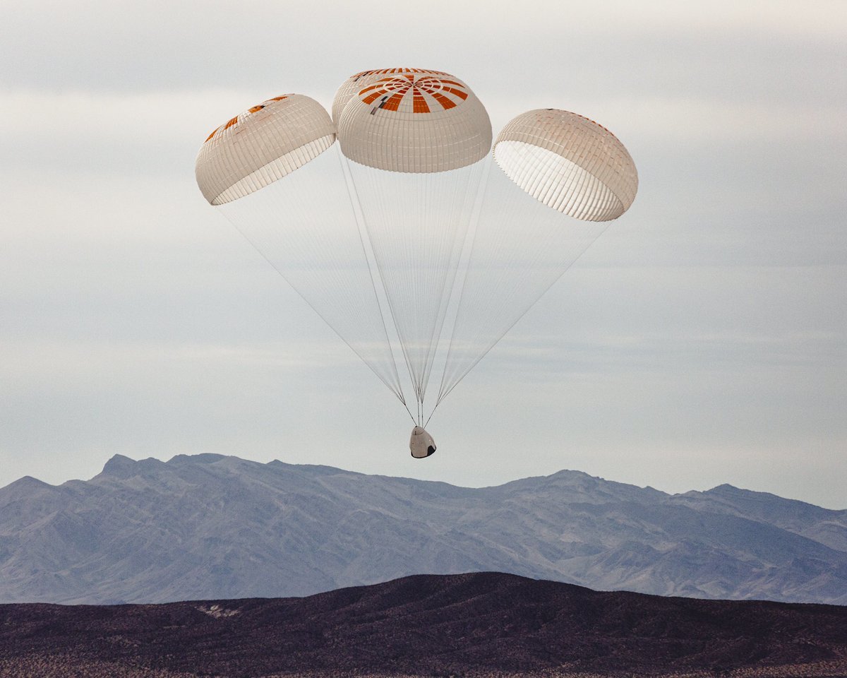 The next test of the parachute system of the Crew Dragon ship was successful! - Spacex, Space, Dragon 2, Parachute