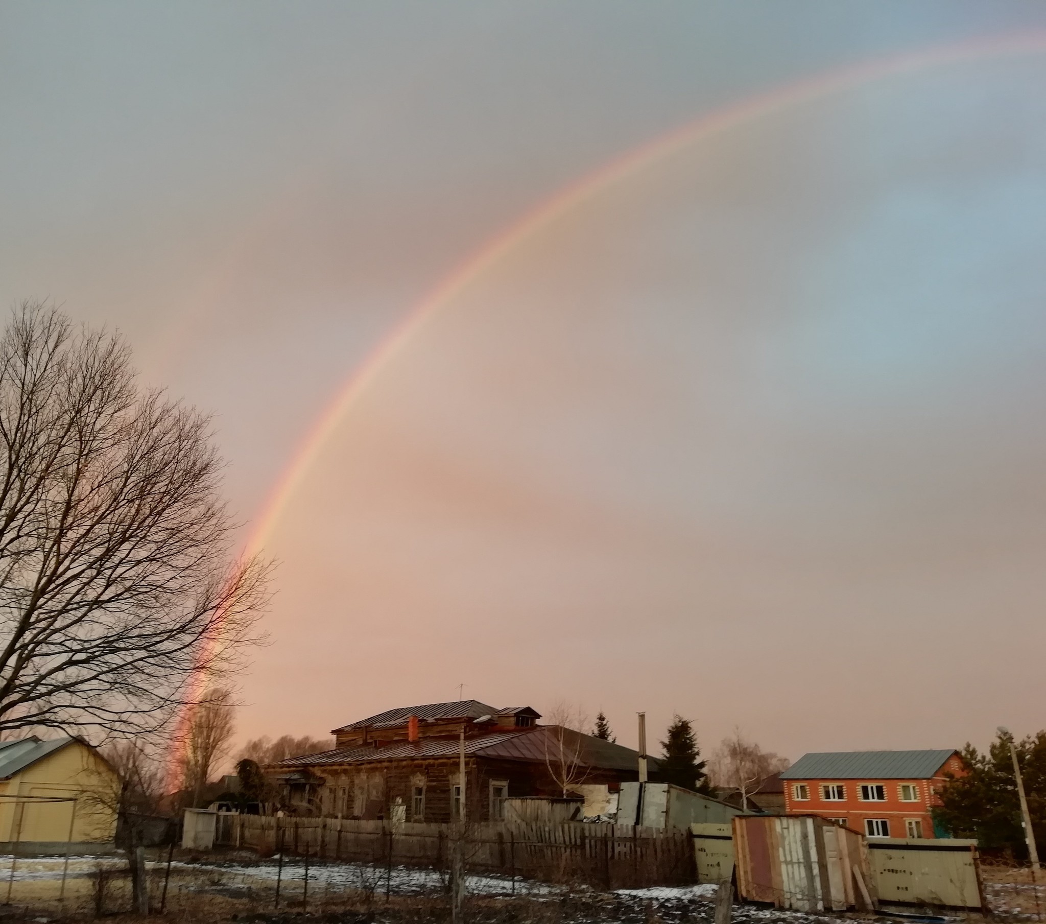 Rainbow in December? - My, Rainbow, December, Longpost