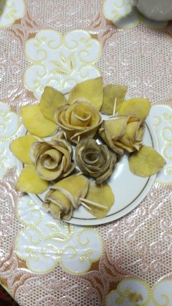 Potato flowers. Craft - My, With your own hands, Flowers, Longpost