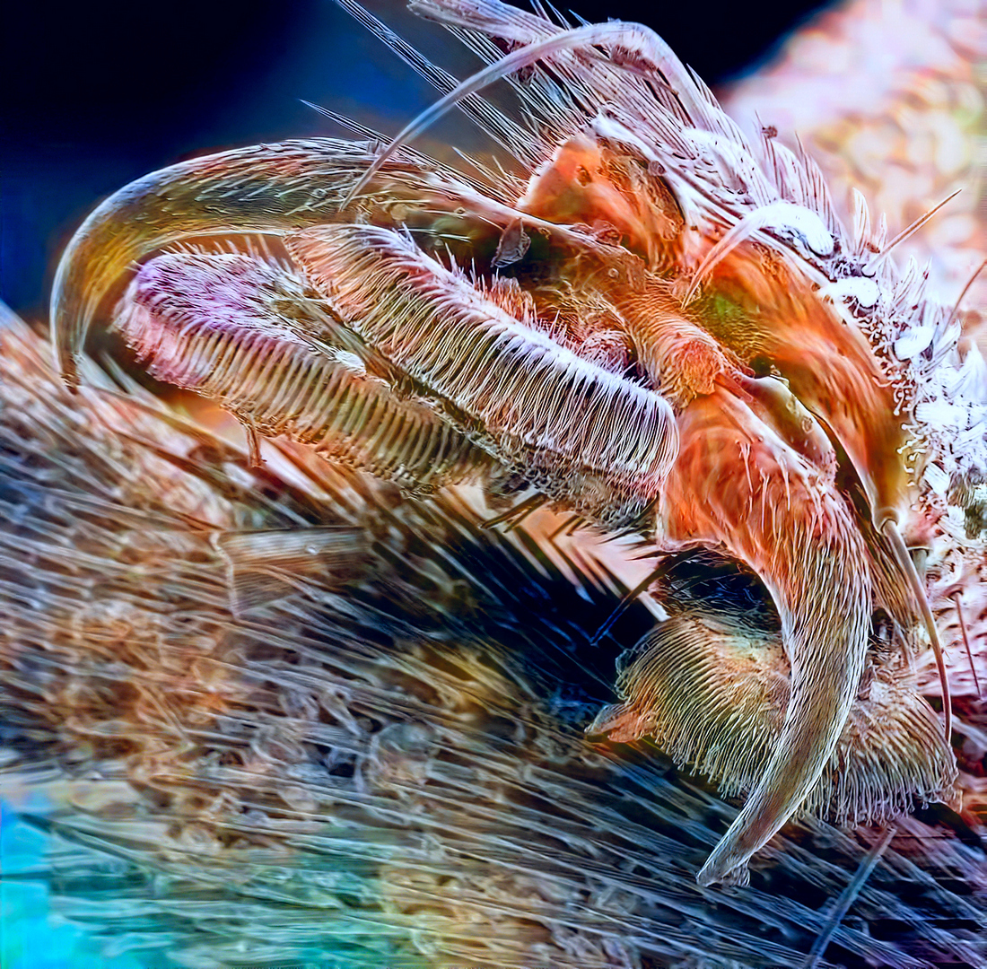 Soft foot of a fly - My, Macro photography, Microfilming, Electron microscope