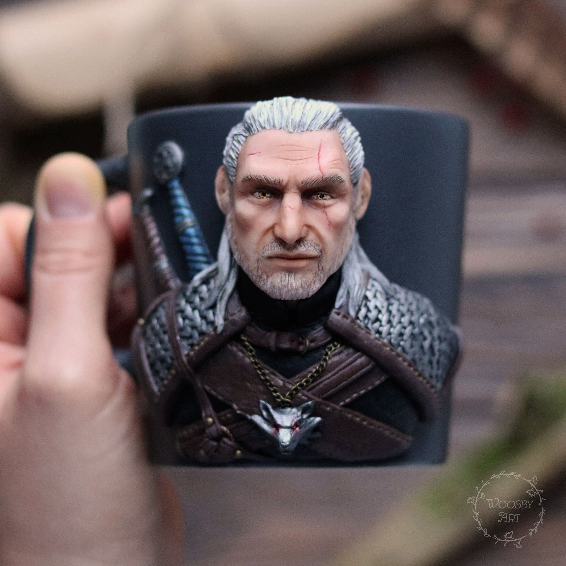 The Witcher - My, Polymer clay, Witcher, The Witcher 3: Wild Hunt, Geralt of Rivia, Needlework without process, Longpost