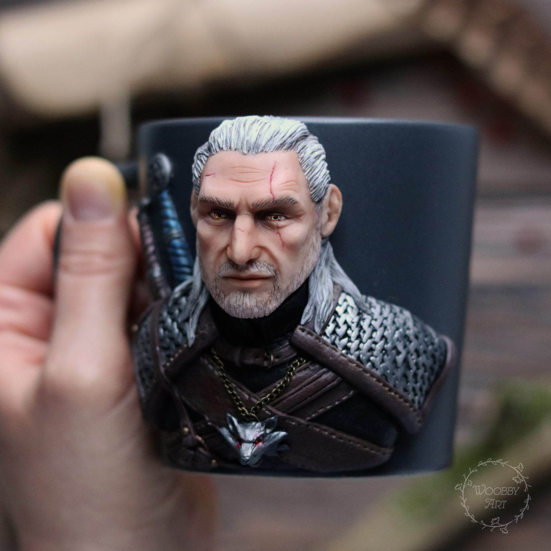 The Witcher - My, Polymer clay, Witcher, The Witcher 3: Wild Hunt, Geralt of Rivia, Needlework without process, Longpost
