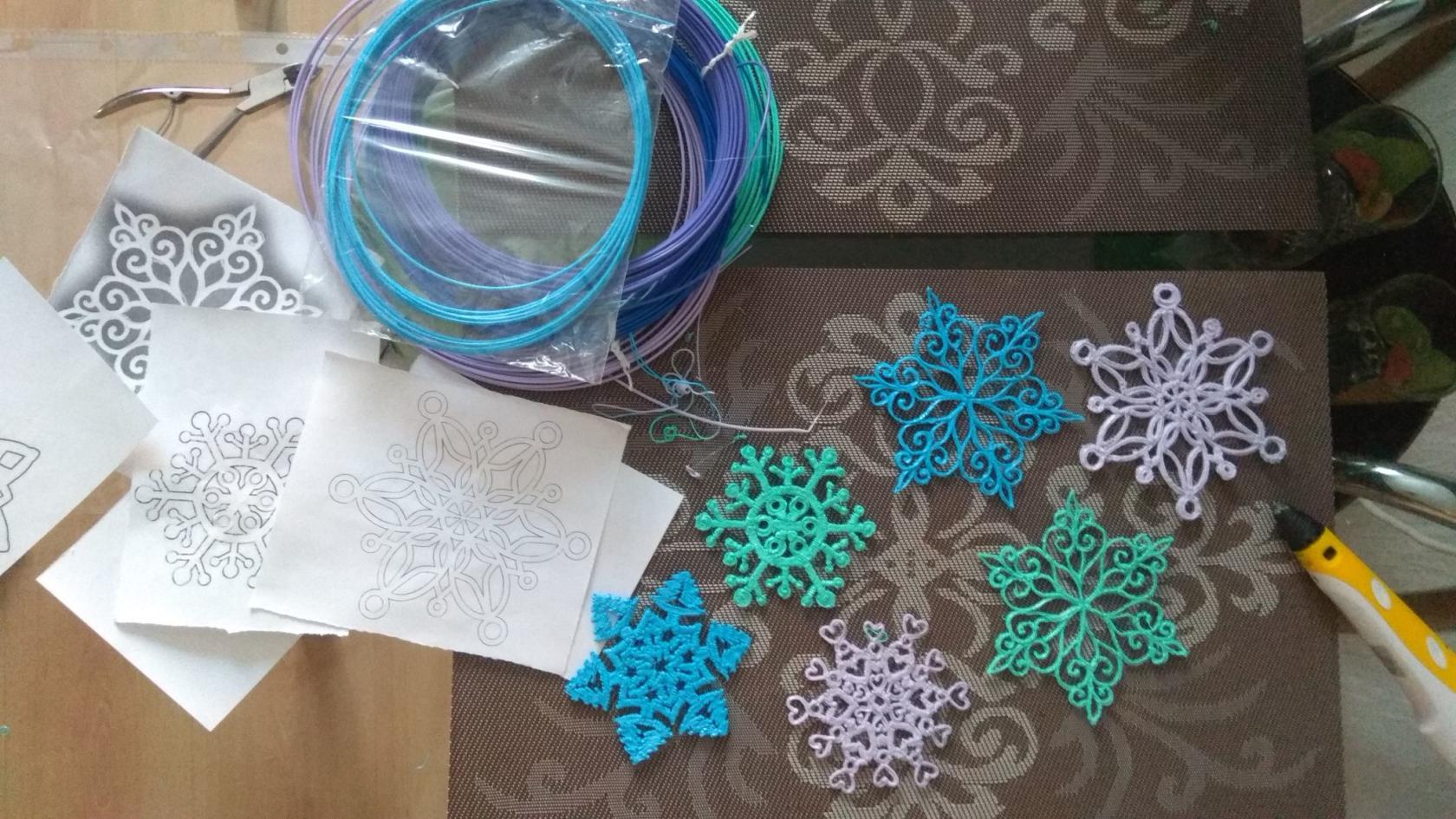 New Year's mood with a 3D pen, or “3D welding” of snowflakes - My, 3D pen, Crafts, Needlework, Hobby, Snowflake, Handmade, Longpost, Needlework with process