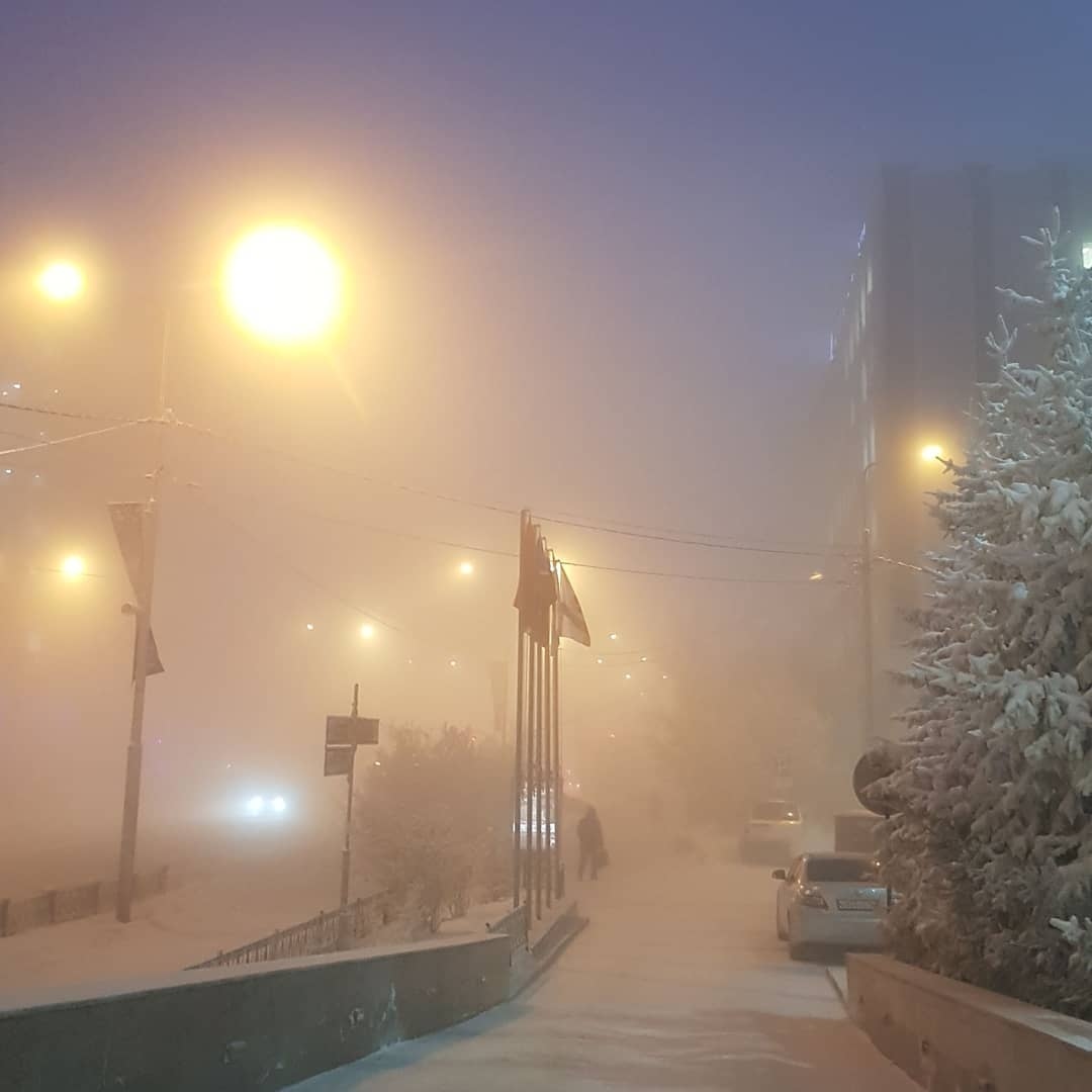 Plots for the film The Haze or just surviving at -50 degrees - Yakutsk, Winter, 2019, The photo, Fog, Haze, Longpost