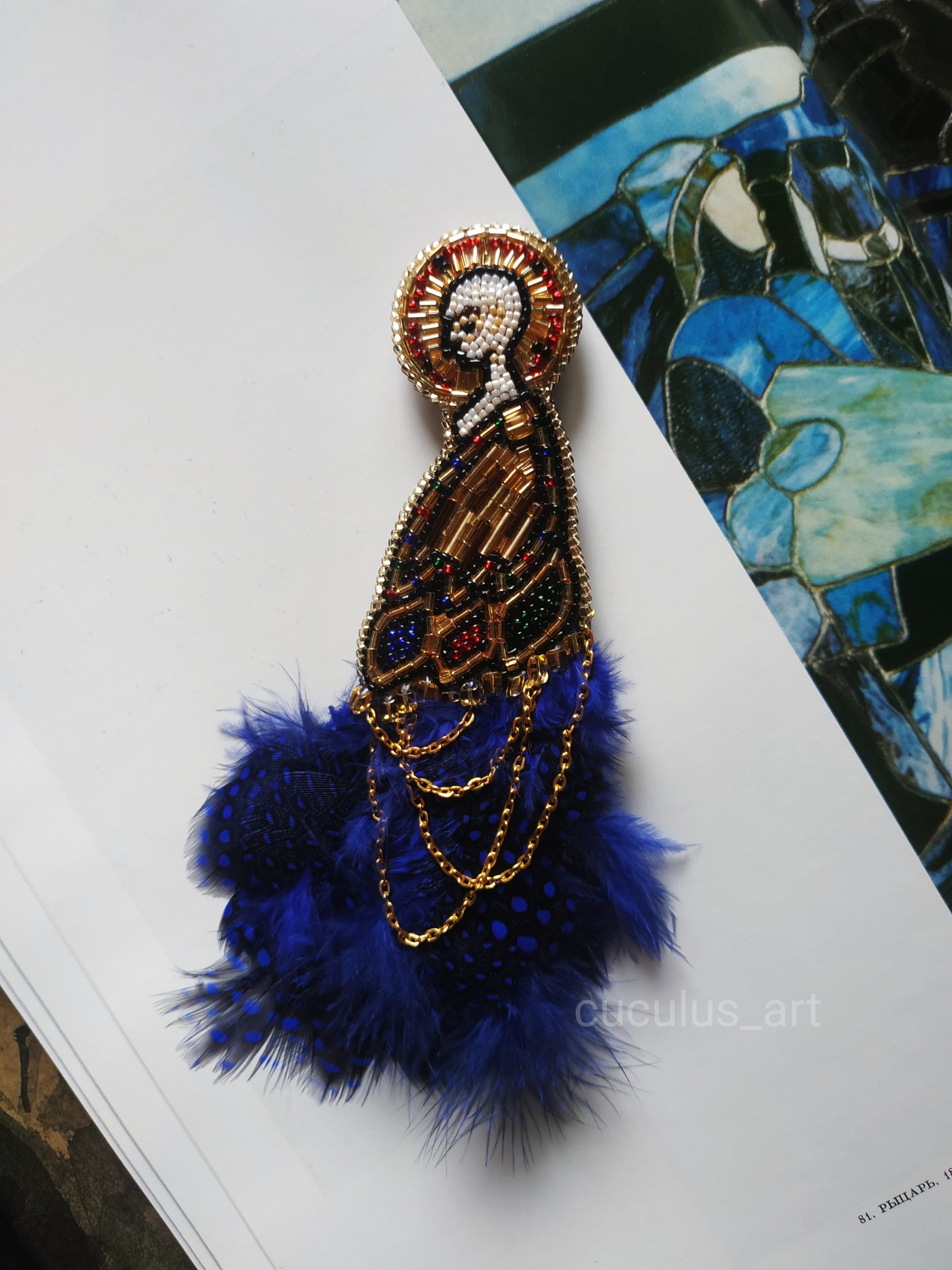 I'm doing it - My, Beadwork, Brooch, Albatross, Handmade, Bird Sirin, Handmade decorations, Beads, Longpost