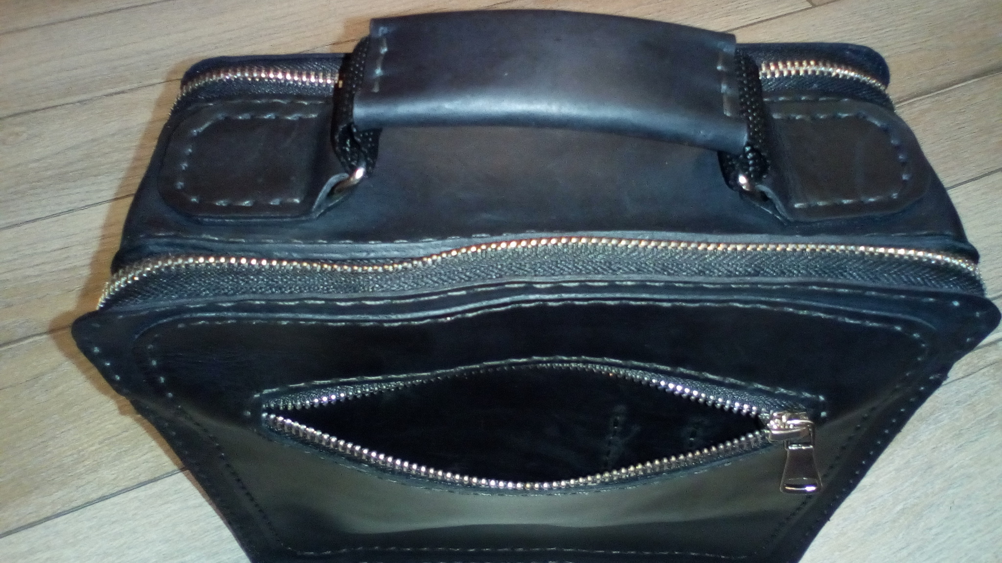 Men's leather bag2 - My, Leather products, With your own hands, Longpost