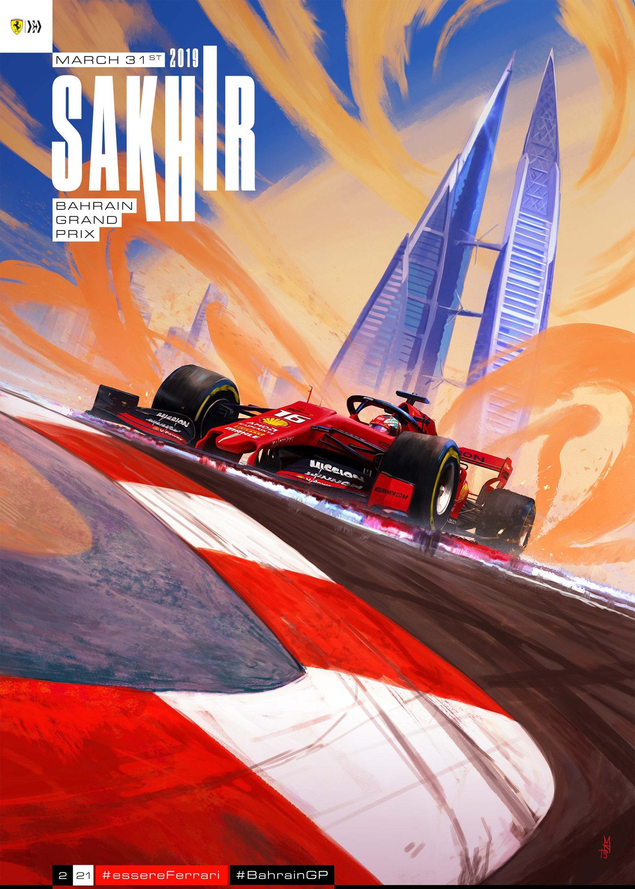 Scuderia Ferrari posters for the F1 Grand Prix - Formula 1, Ferrari, Art, Sebastian Vettel, Charles Leclerc, Race, Longpost