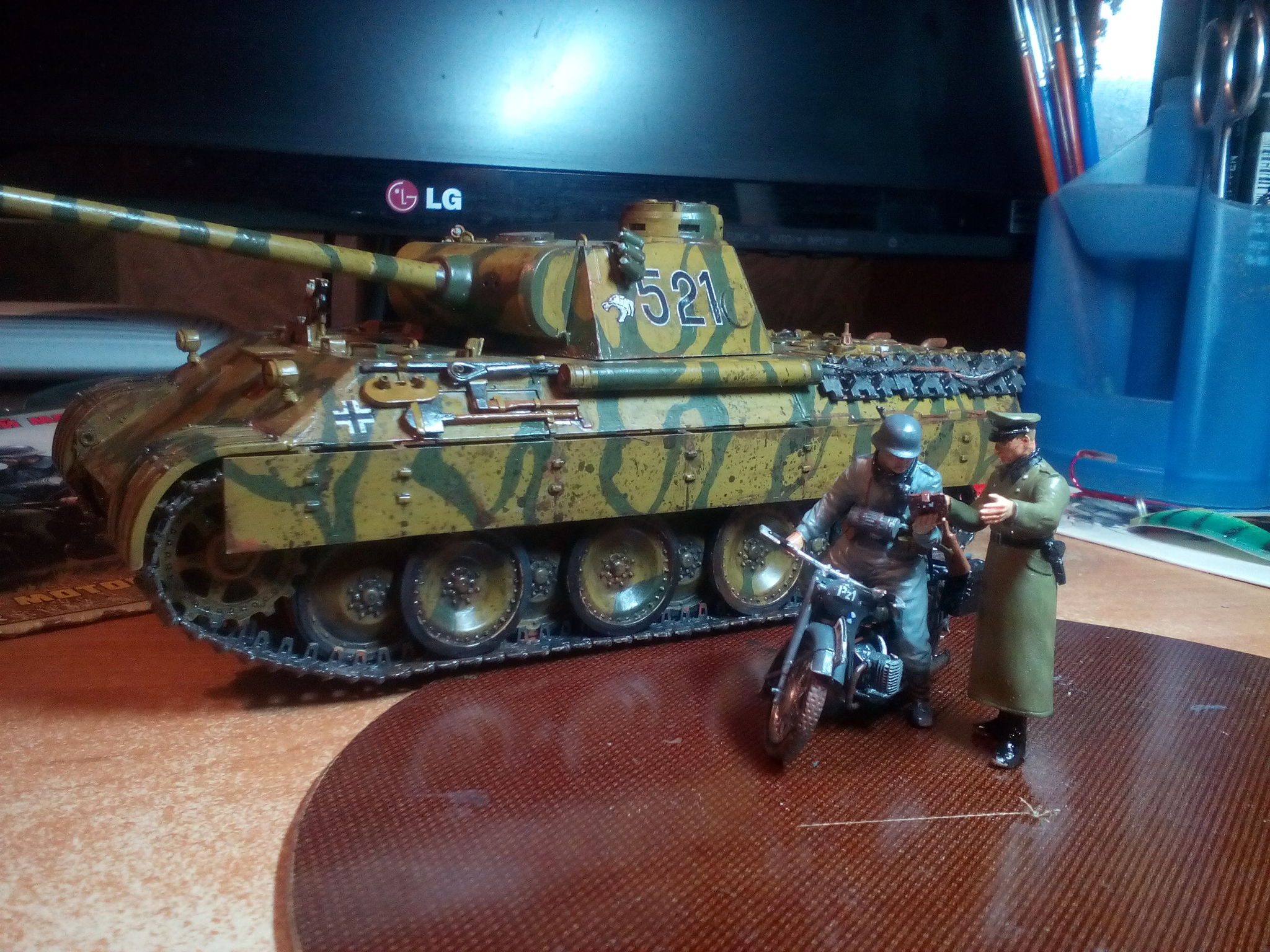 Motorized cavalry of the Wehrmacht. BMW R12 - My, Stand modeling, Prefabricated model, Moto, Motorcyclists, Wehrmacht, The Second World War, Longpost