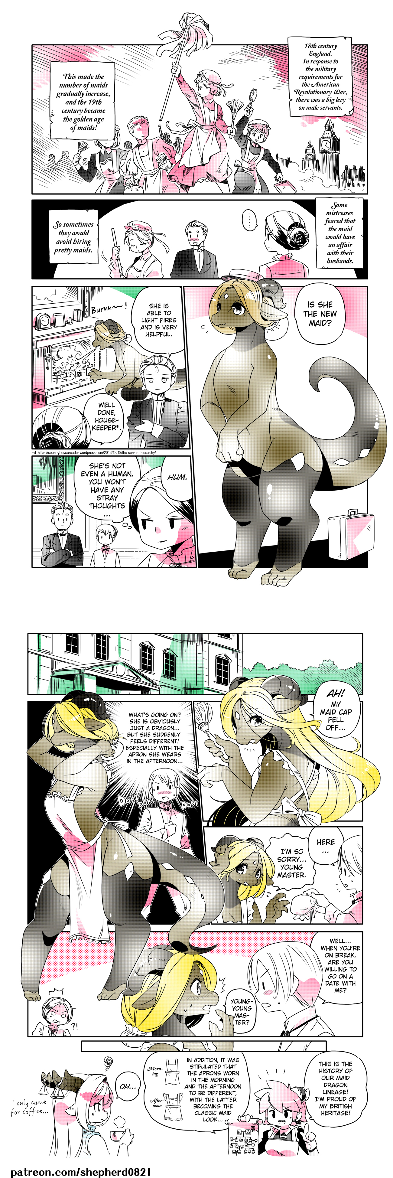 Modern MoGal #094 - Maidragon Origin - Shepherd0821, Shepherd_0821, Комиксы, Дракон, Monster Girl, Длиннопост