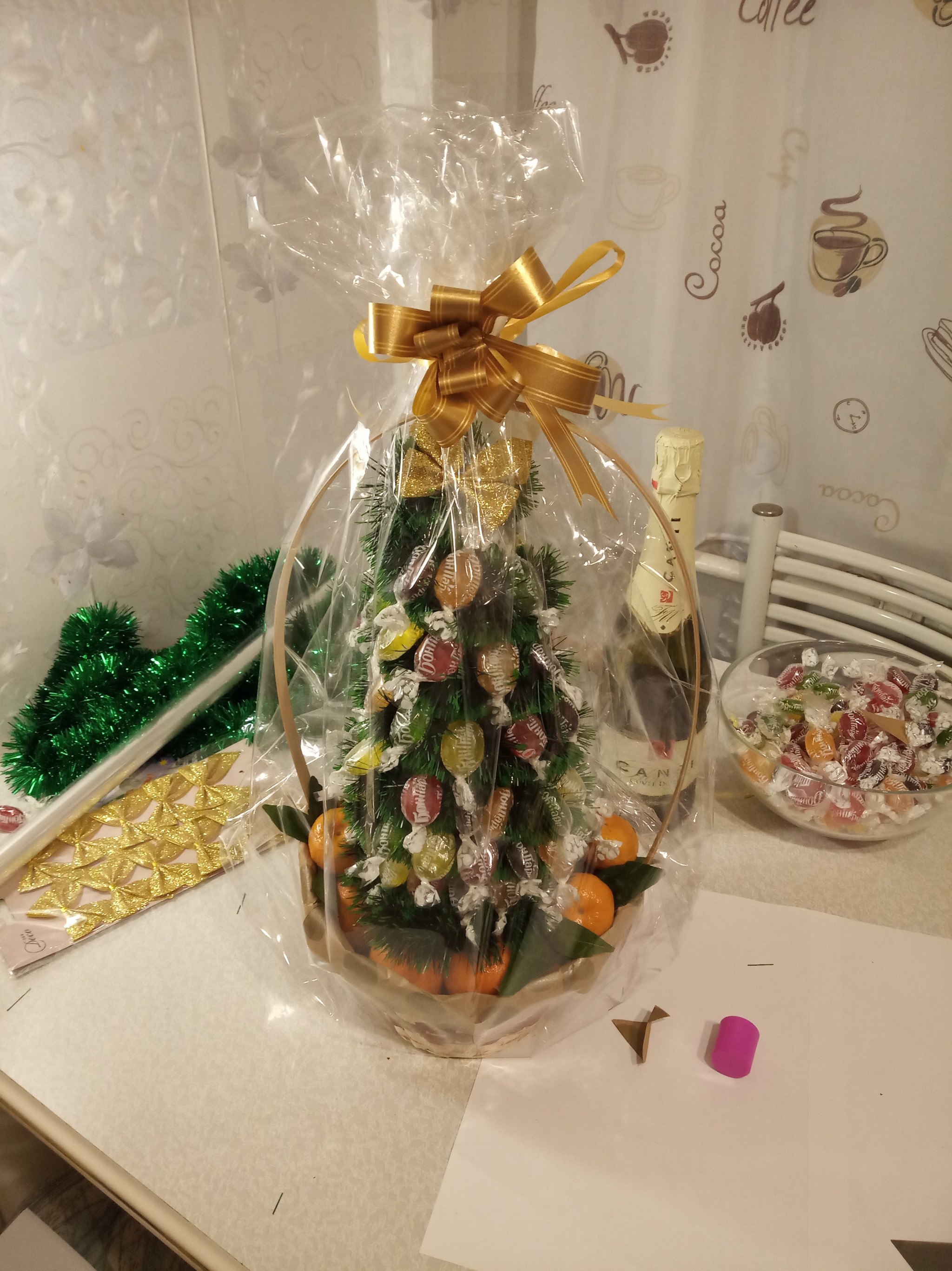 Christmas tree made of candies - New Year, Presents, With your own hands, Longpost