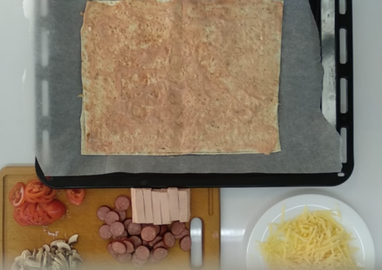 Lavash pizza in the oven. Quick step by step recipe - My, Recipe, Pizza, Cooking, Lavash pizza, Food, Preparation, Longpost