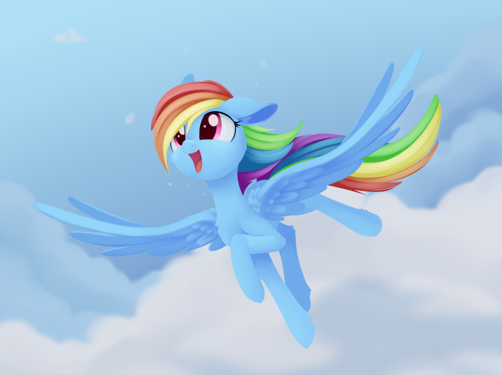 Дашка - My Little Pony, PonyArt, Rainbow Dash, Dusthiel