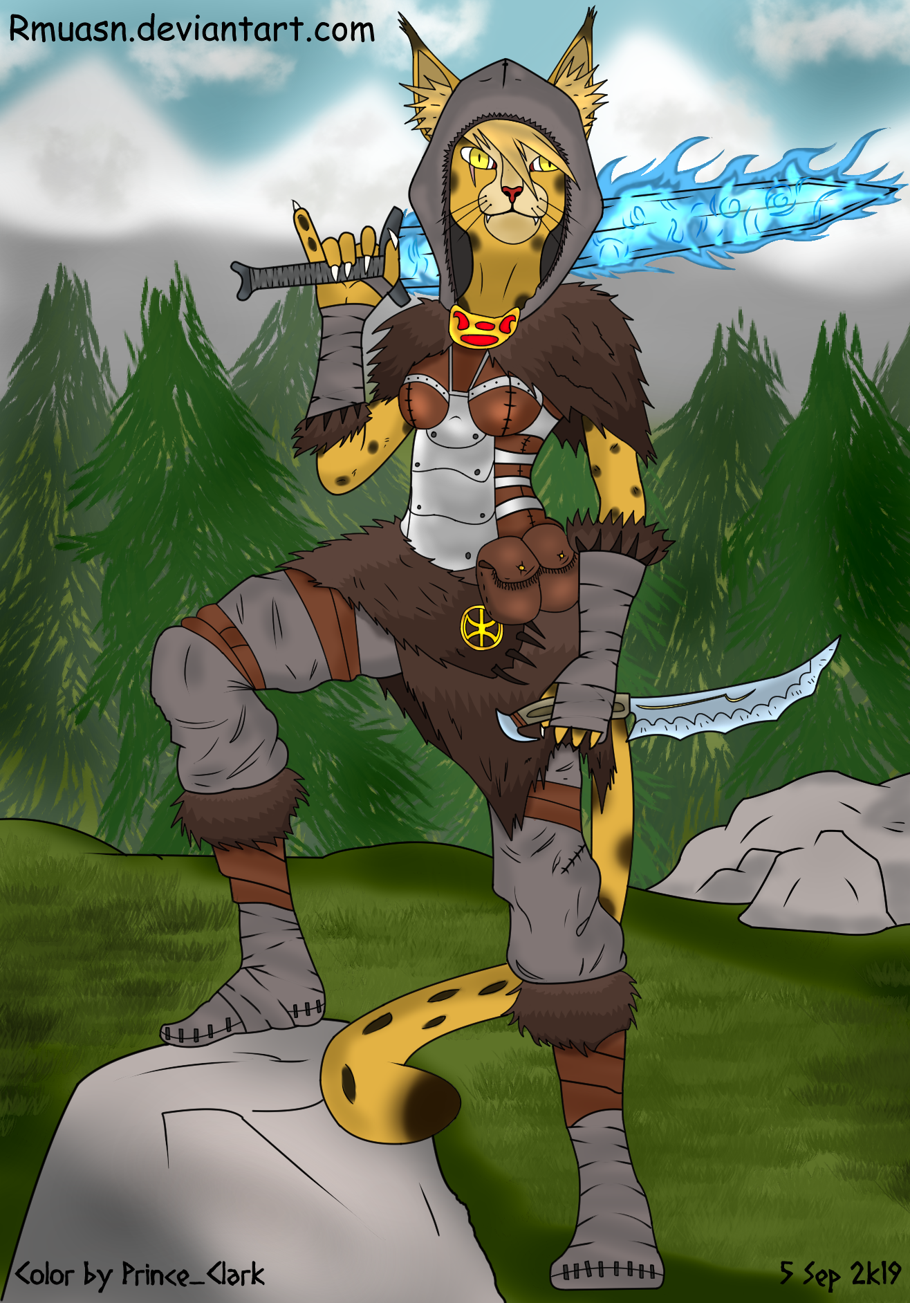 Khajiit mercenary - The Elder Scrolls V: Skyrim, Clip Studio Paint, Digital