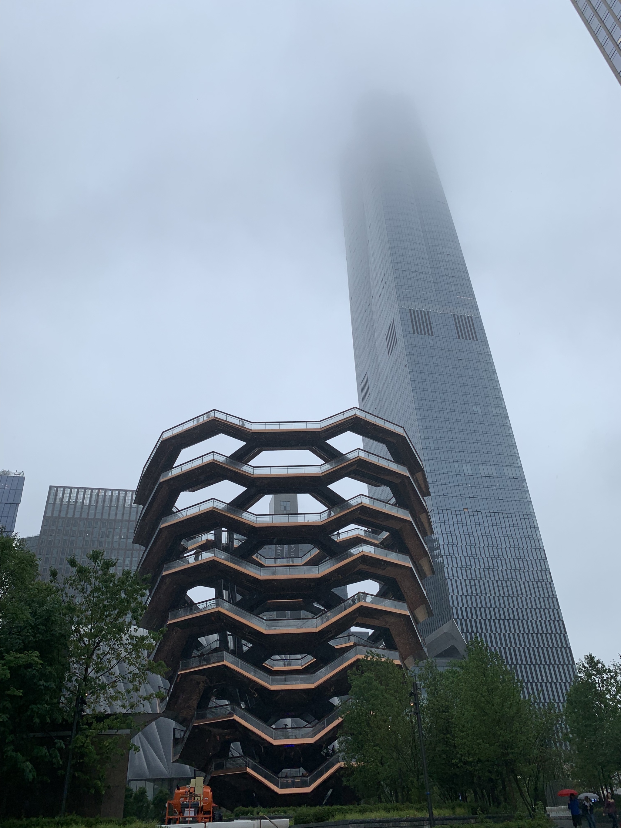 Vessel in New York - My, Mobile photography, New York, Rain, Longpost