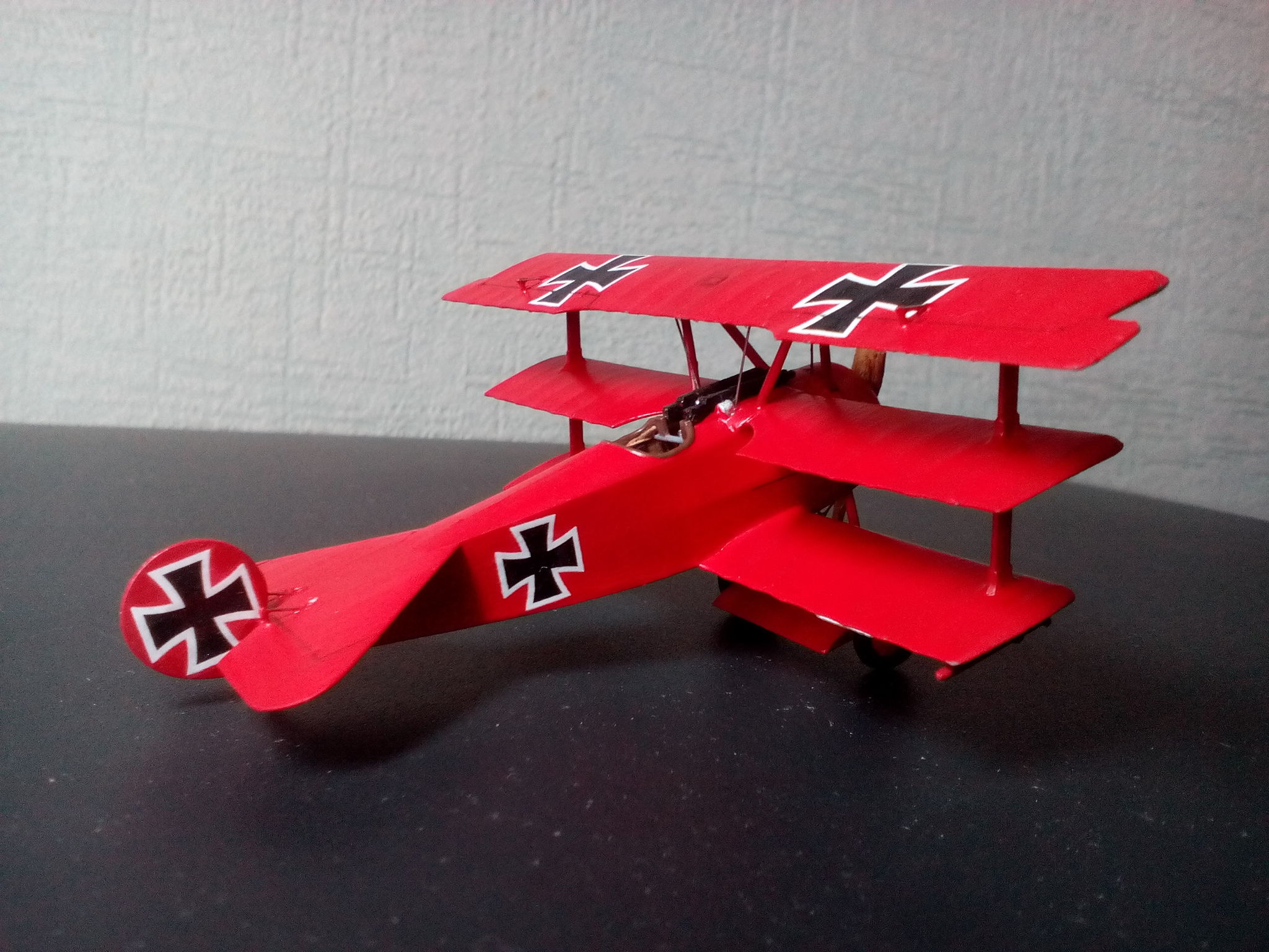 Красный барон. Fokker Dr.I - Моё, Стендовый моделизм, Сборная модель, Авиамоделизм, Моделизм, Первая мировая война, Асы, Триплан, Длиннопост